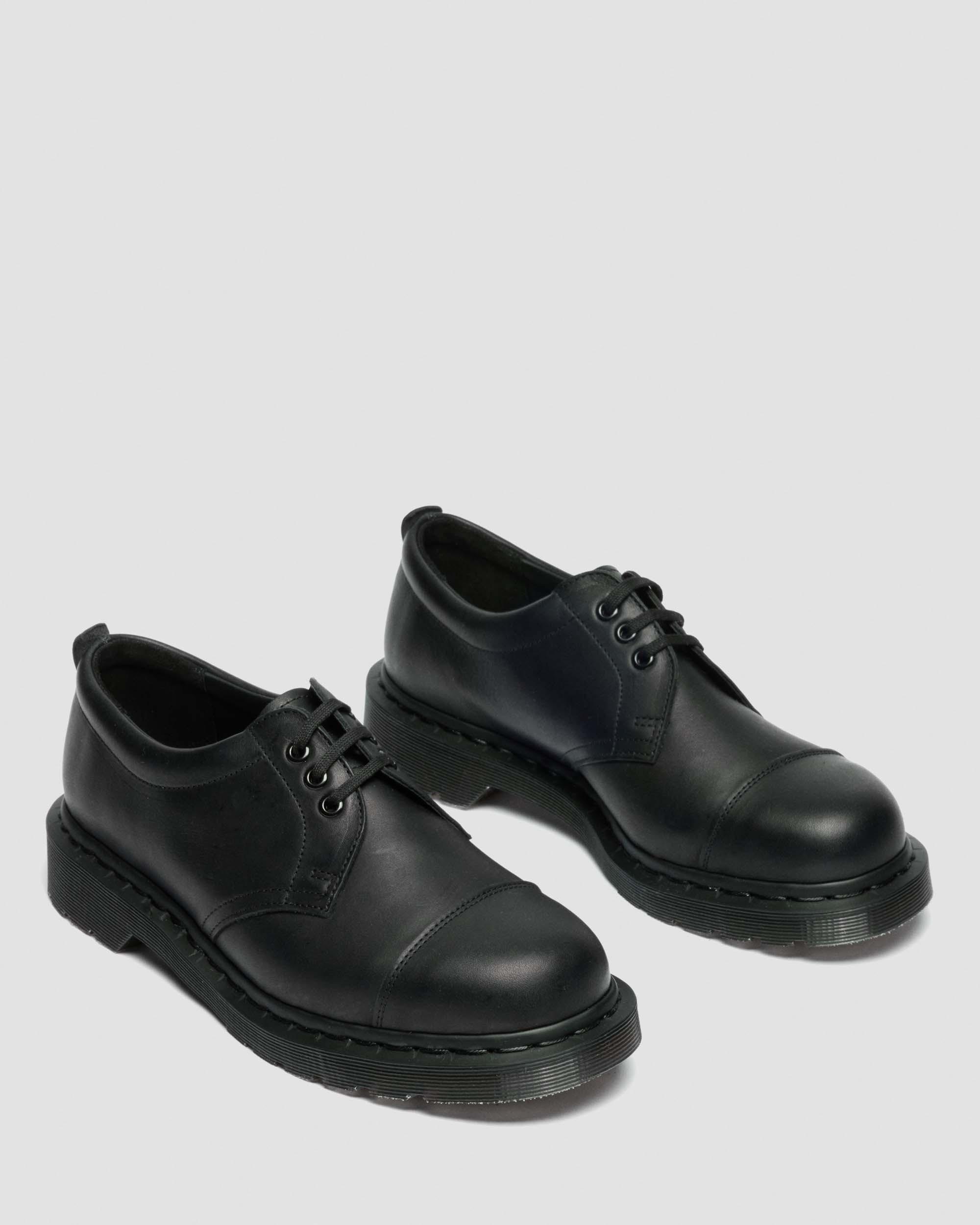 1461 MHL 3 Eye Leather Shoes in Black | Dr. Martens