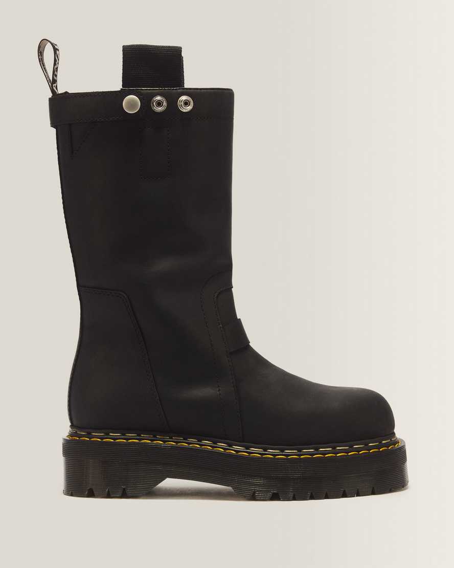 Dr. Martens Leer Rick Owens Pull-On Laarzen in Zwart, Grootte: 46