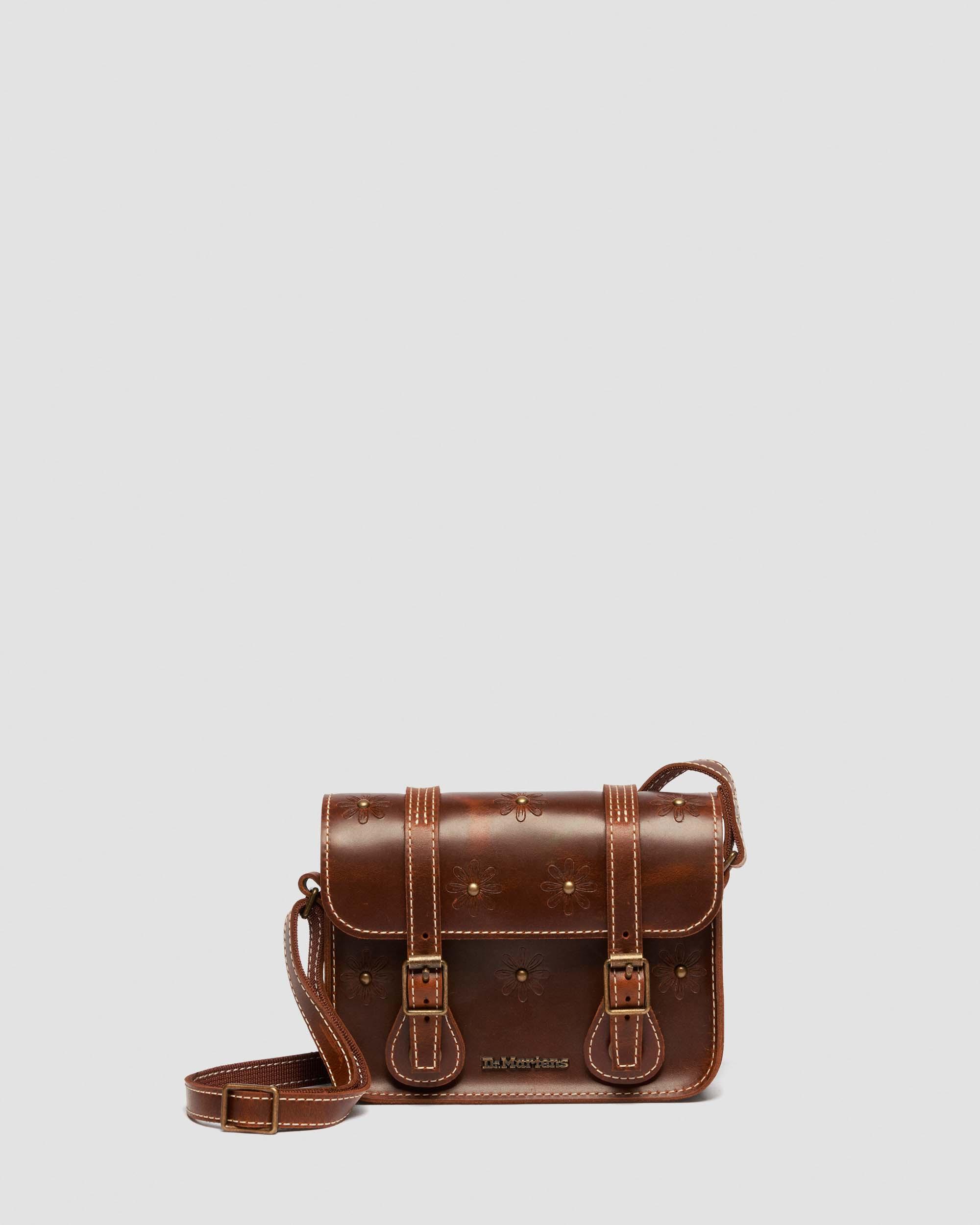 7 Inch Mayhem Leather Satchel in AMBER TAN
