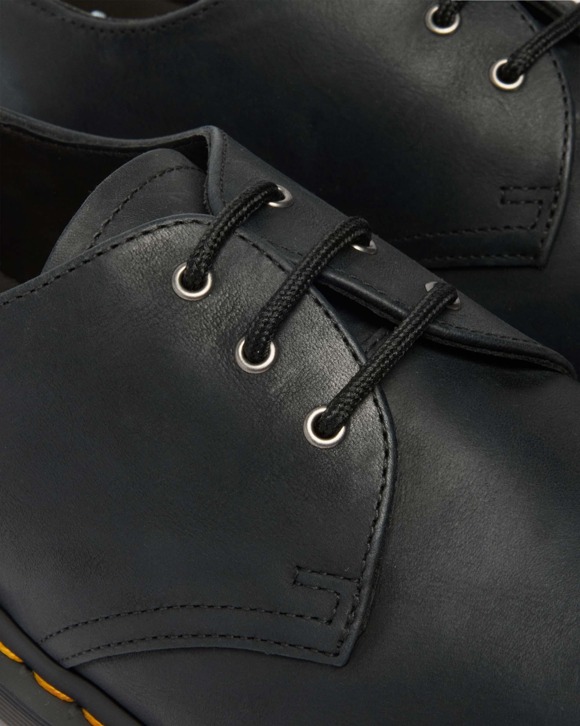 1461 Metal Toe Leren Schoenen in Zwart