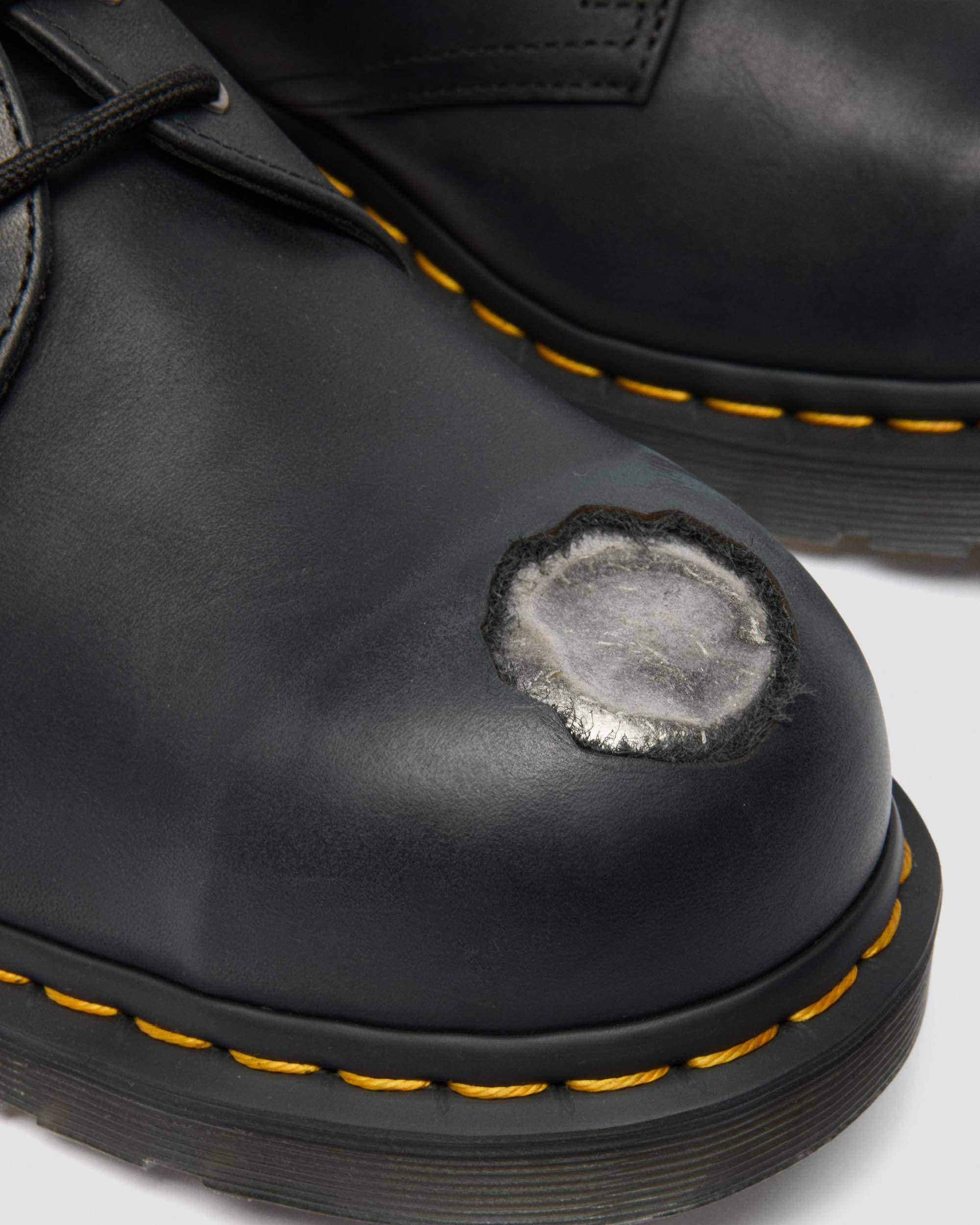 1461 Metal Toe Leren Schoenen in Zwart