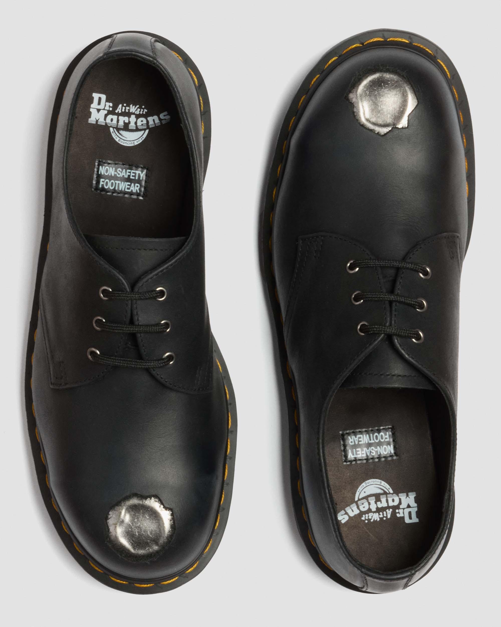 1461 Metal Toe Leren Schoenen in Zwart