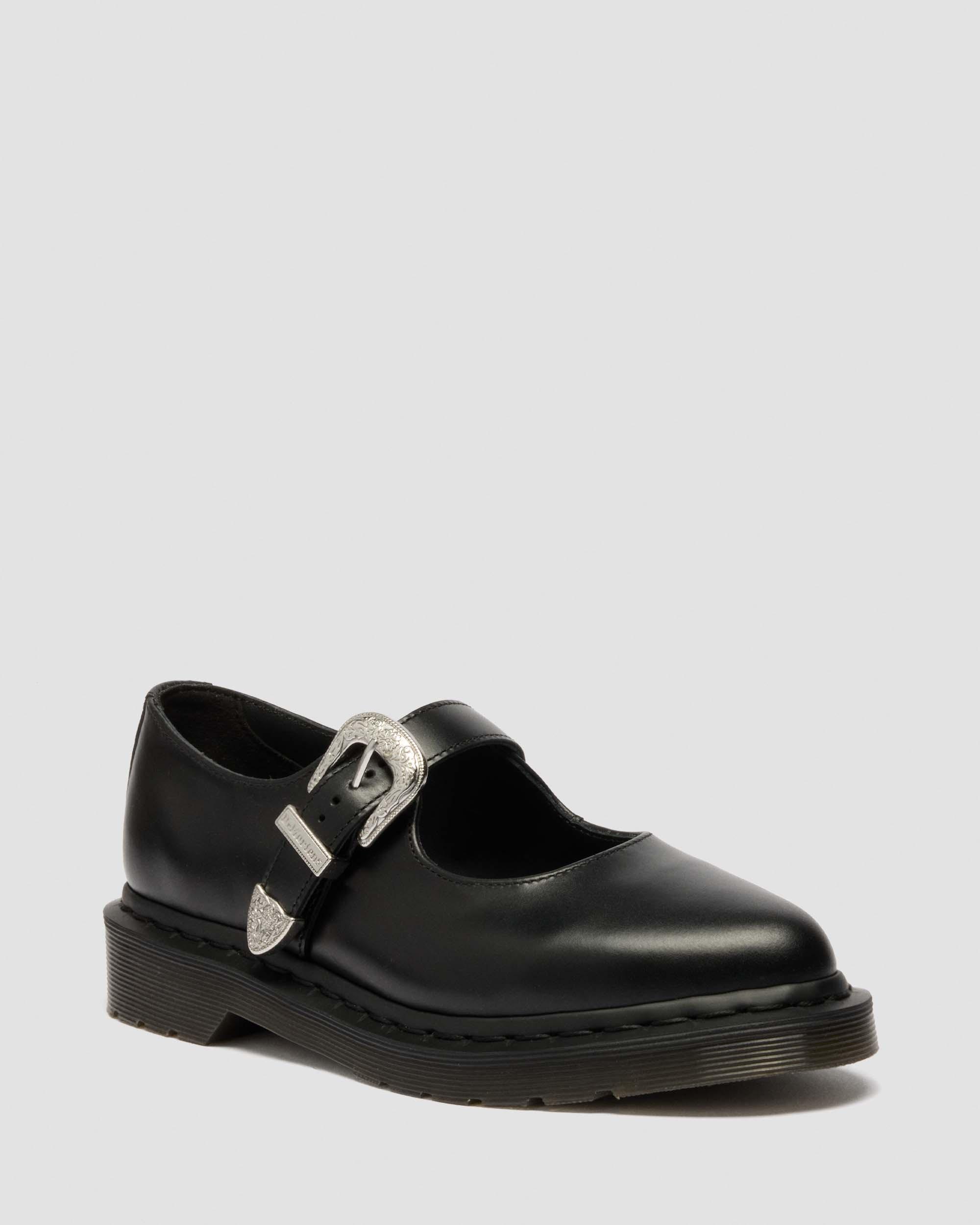Dr. Martens Elphie Mary Jane Atlas Leren Schoenen in Zwart,