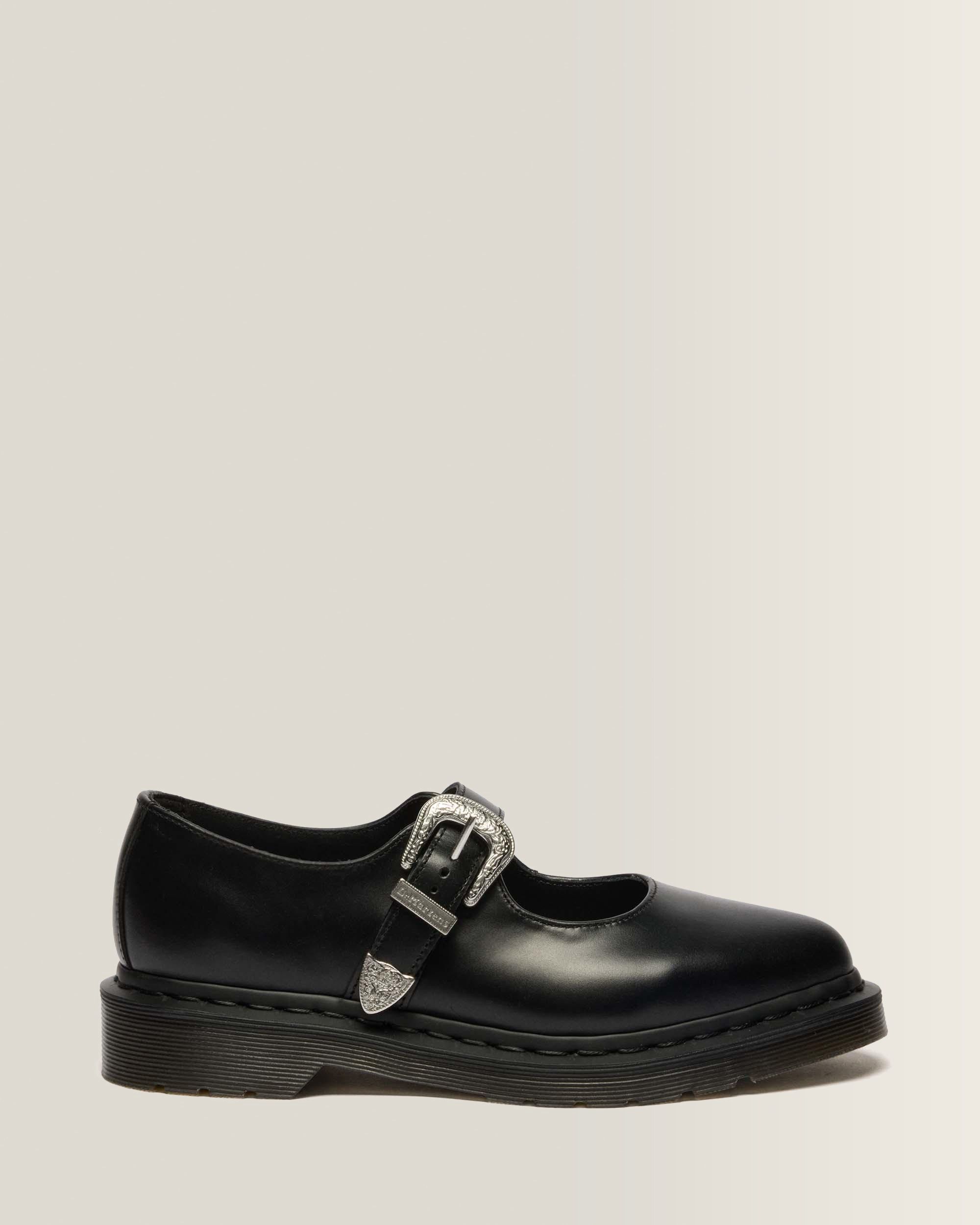 Elphie Mary Jane Buckle Atlas Leather Shoes product image