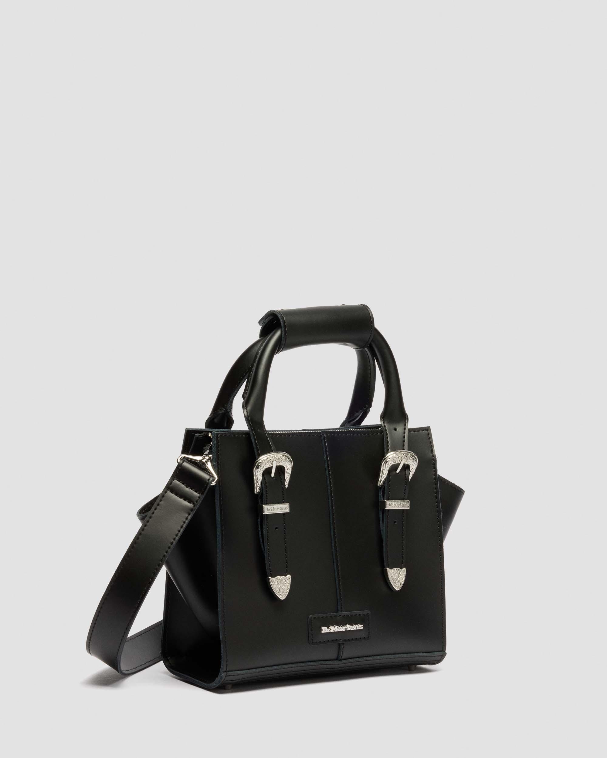 Small Kiev Leather Tote Bag in Black