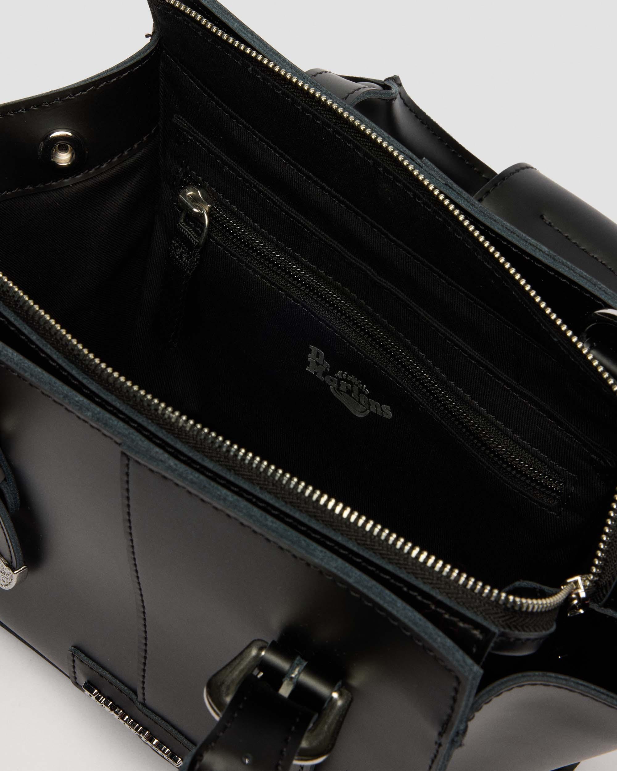 Small Kiev Leather Tote Bag in Black