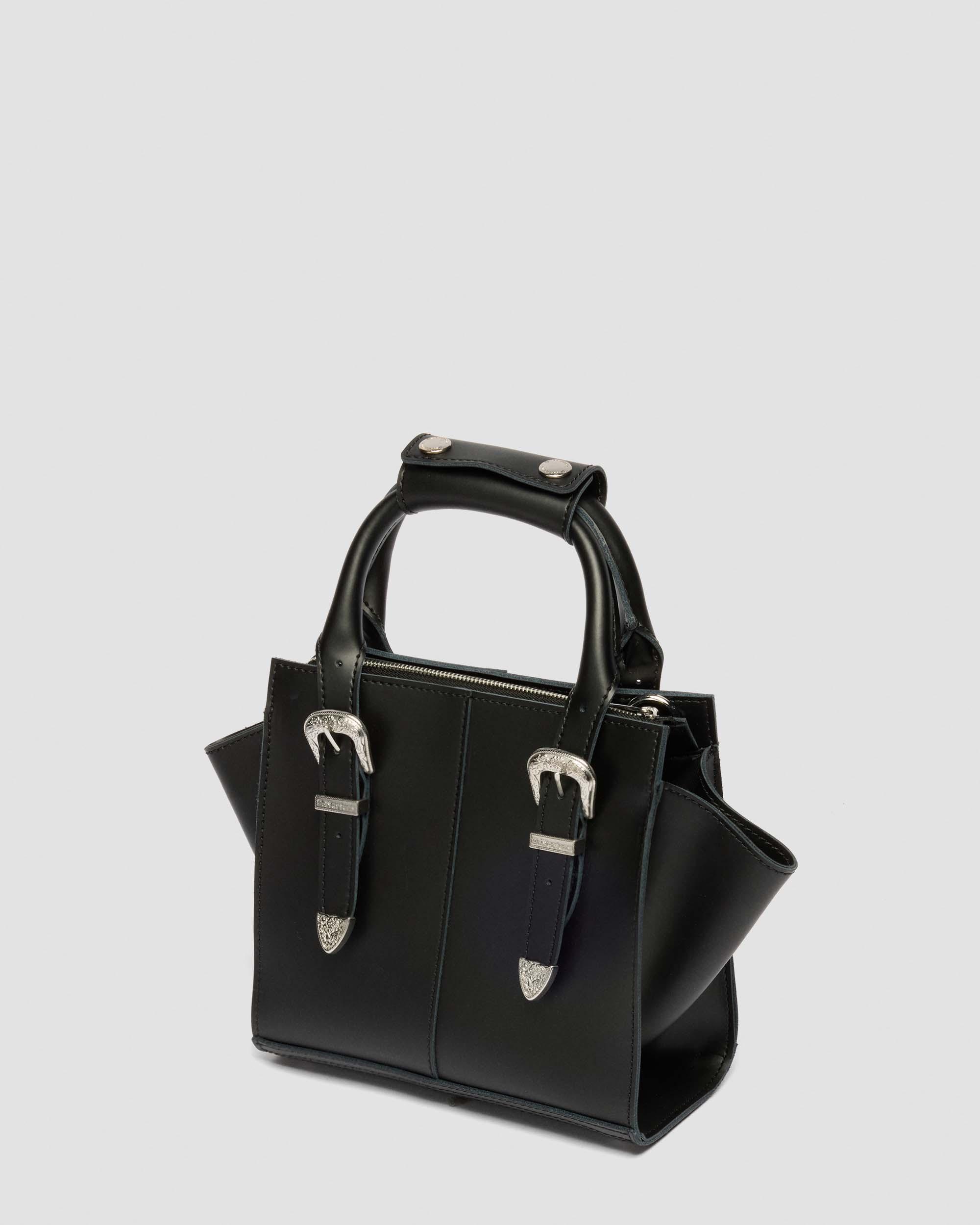 Small Kiev Leather Tote Bag in Black