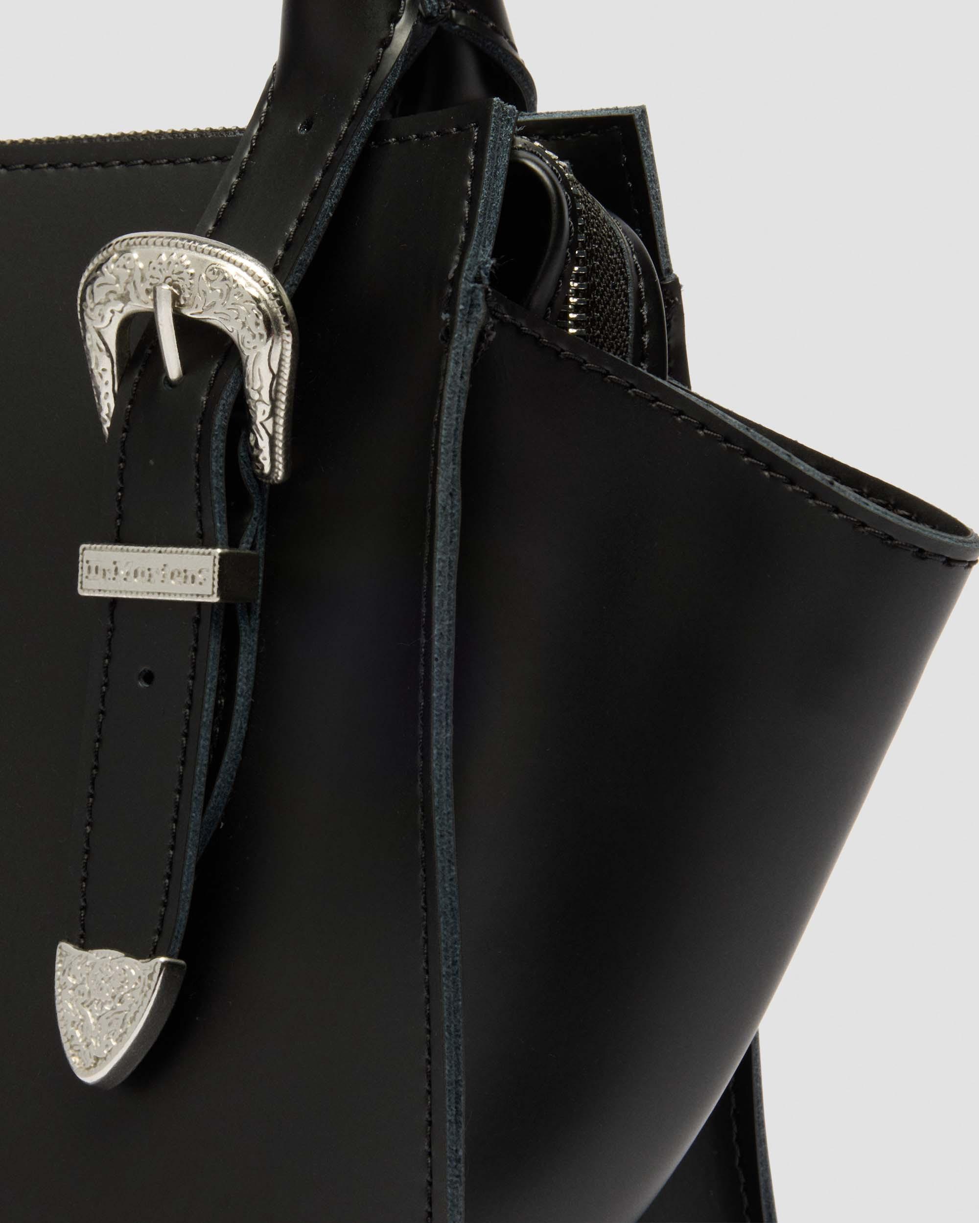 Small Kiev Leather Tote Bag in Black