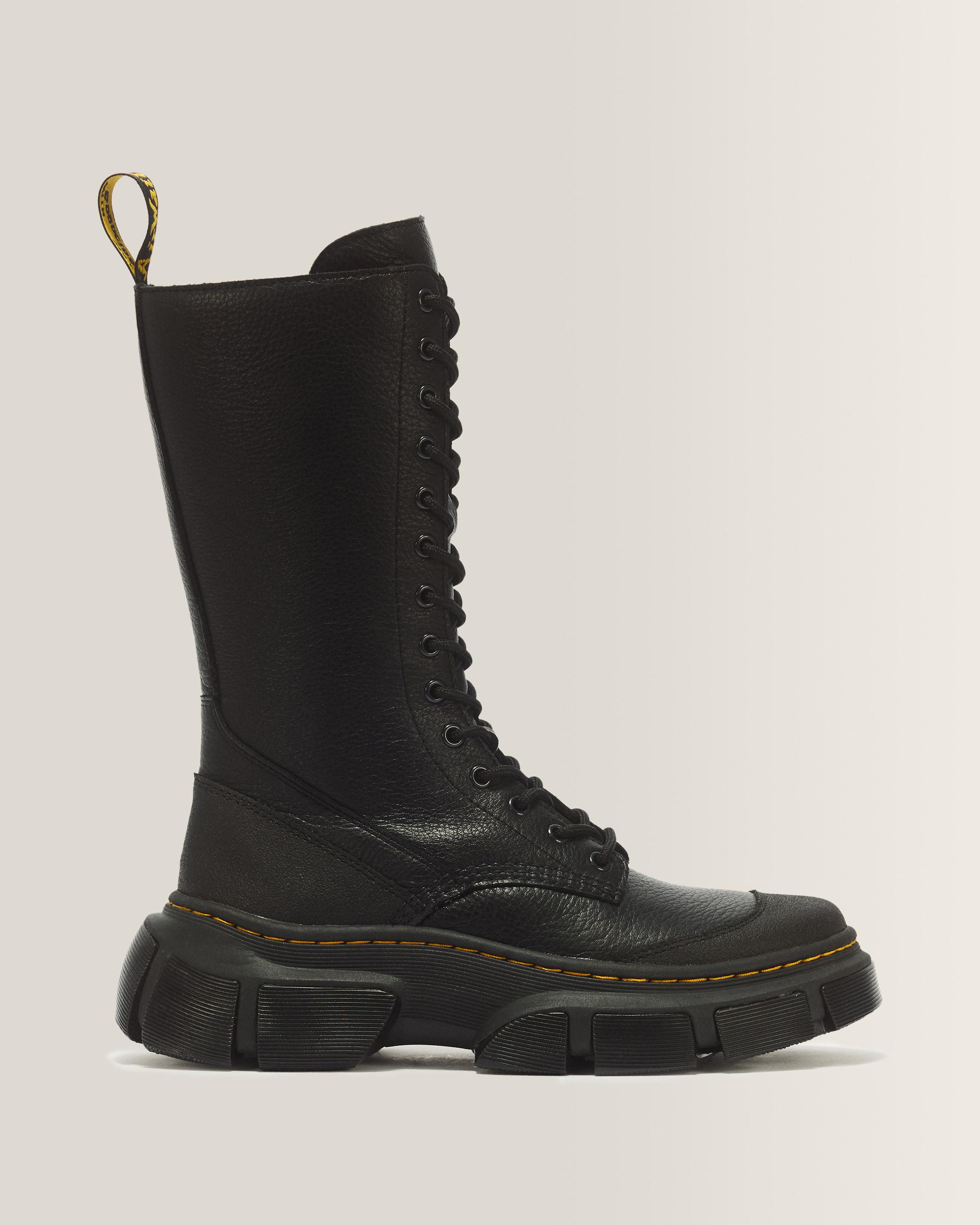 Dr. Martens Dmxl Lunar Leren Laarzen Met Veertien Veterogen in Zwart,