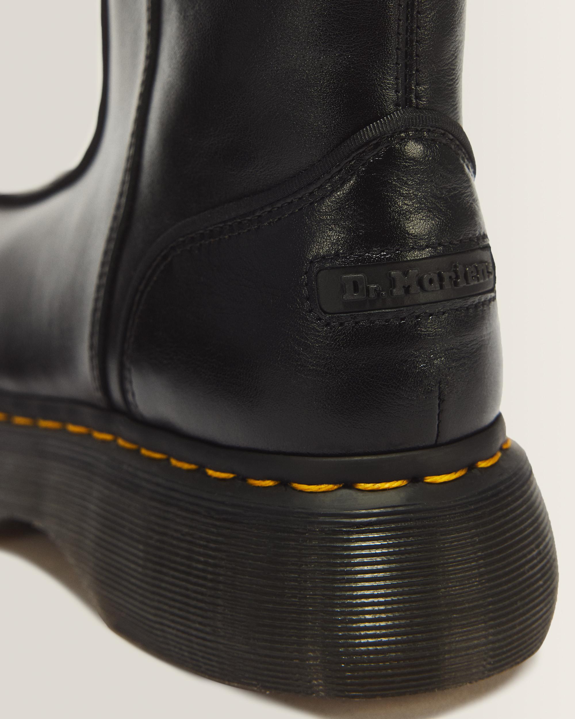 Buzz Hi Gloss Leather Boots in Black