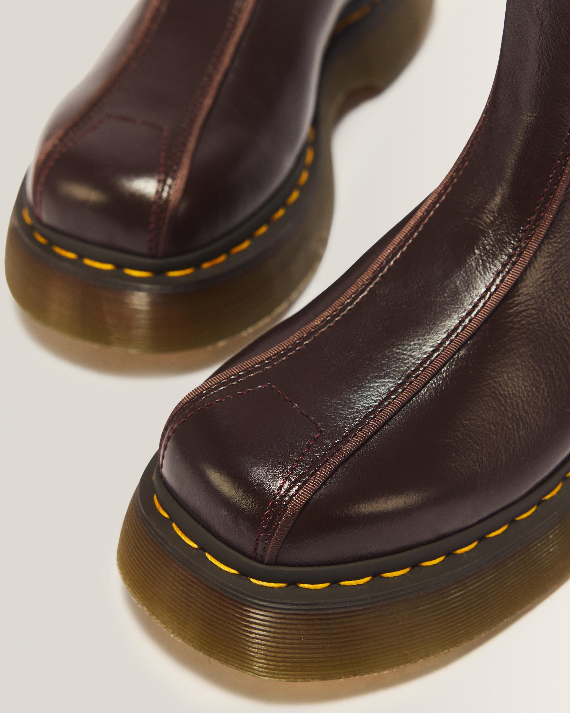 Buzz Hi Gloss Leather Boots in Brown