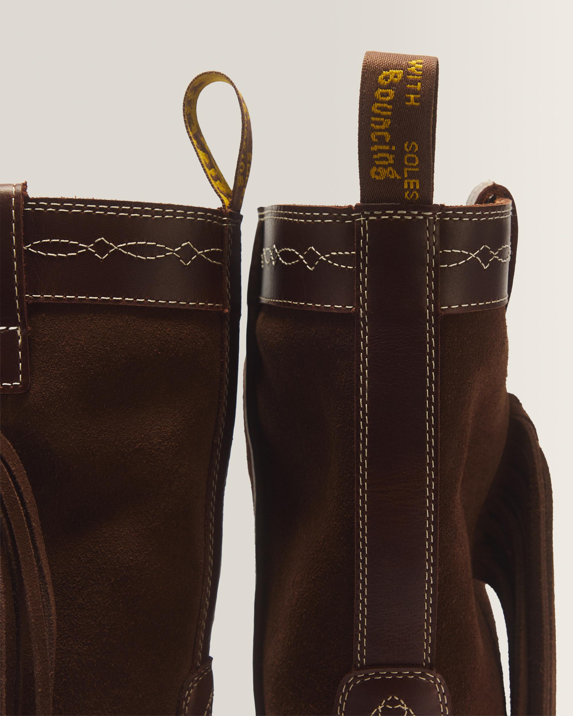 Desert Rodeo Quad Mid Leather & Suede Boots in Dark Brown