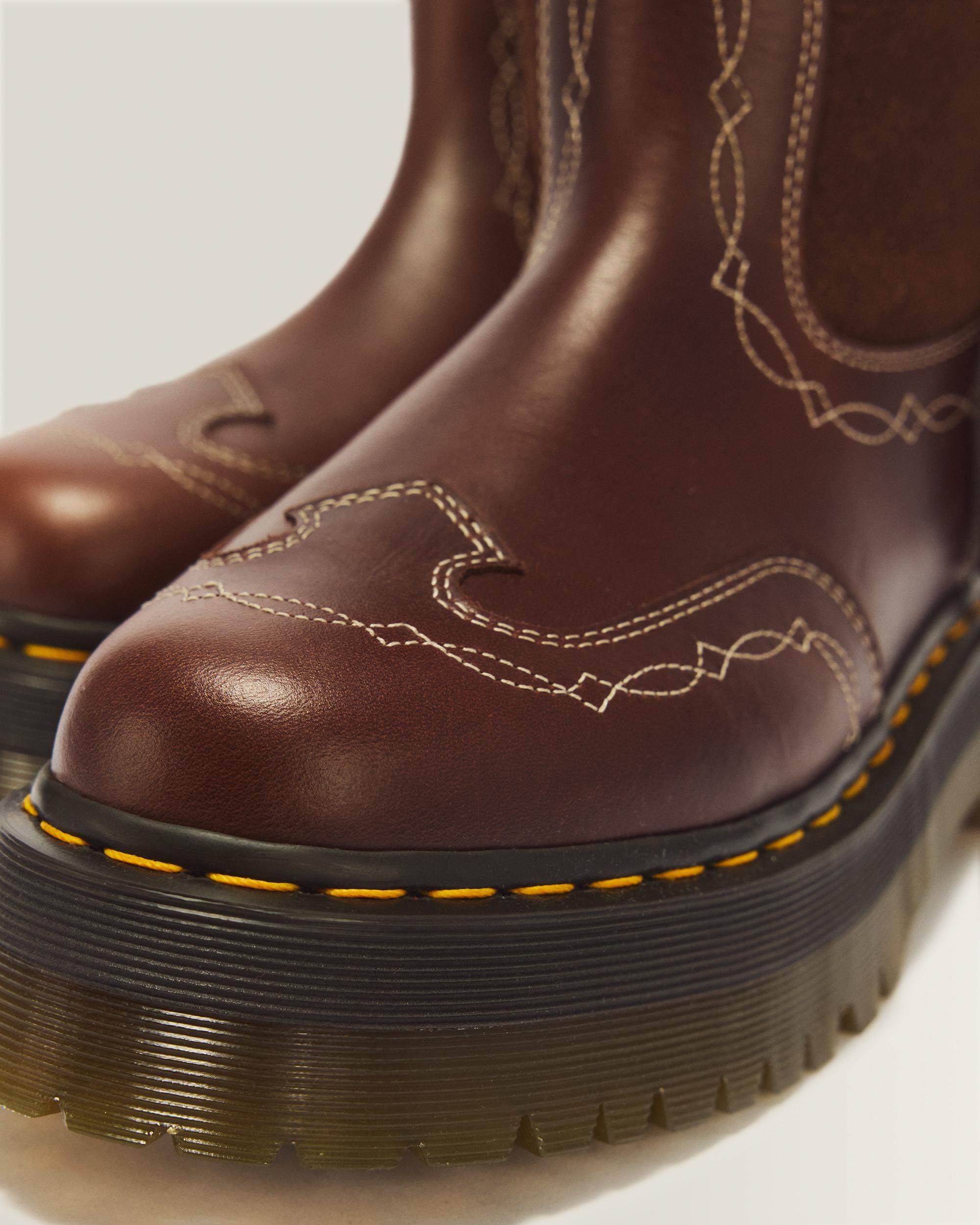 Desert Rodeo Quad Mid Leather & Suede Boots in Dark Brown
