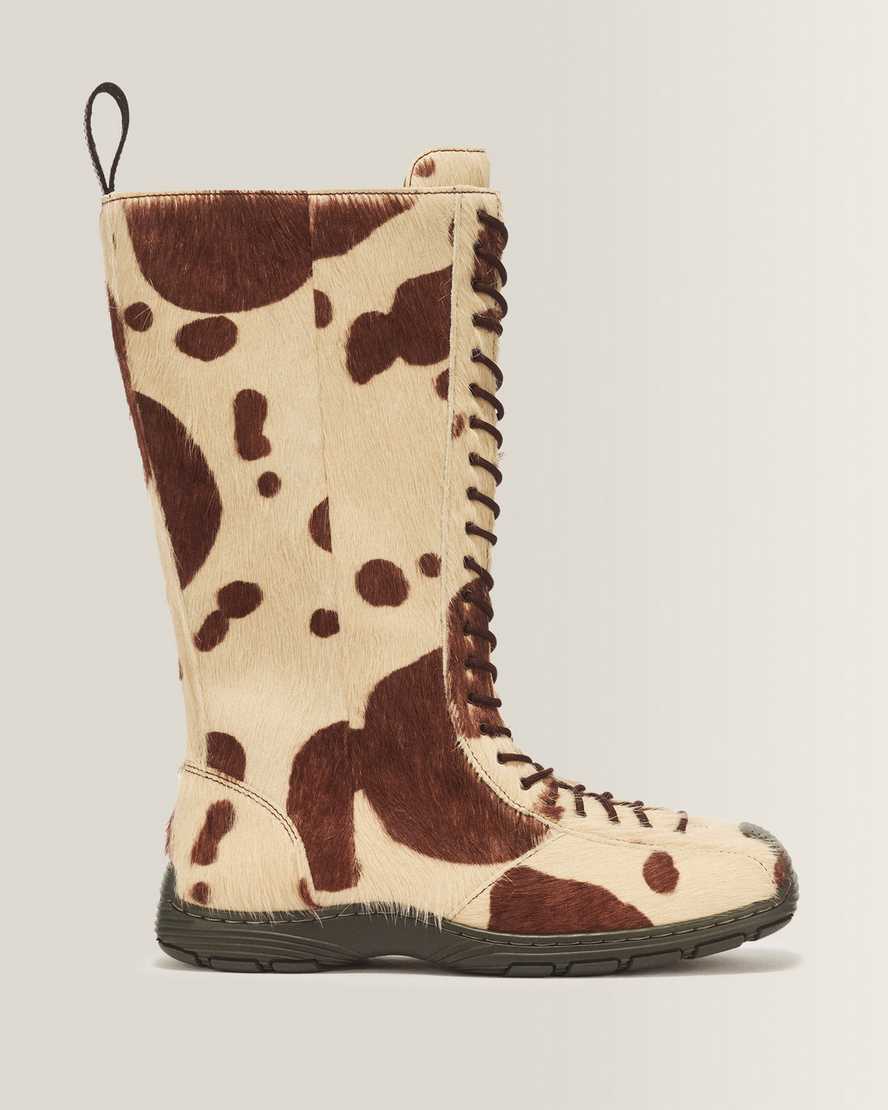 Dr. Martens Aurix Hi Long Hair On High Boot In Brown