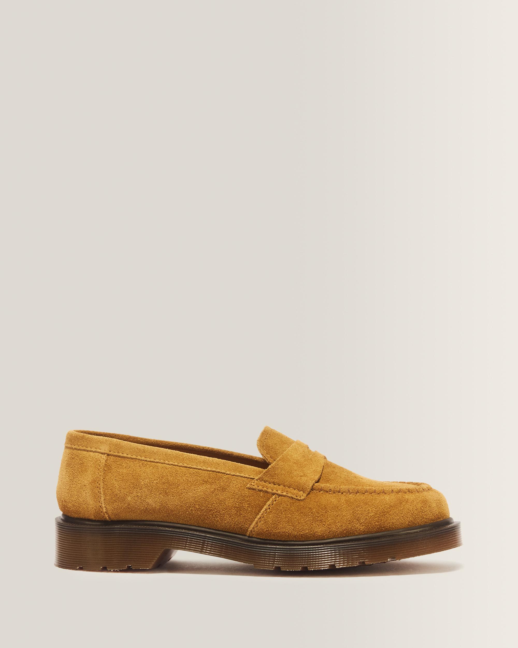 Delapre Penny-loafers i Repello Calf-mocka in Höstguld 