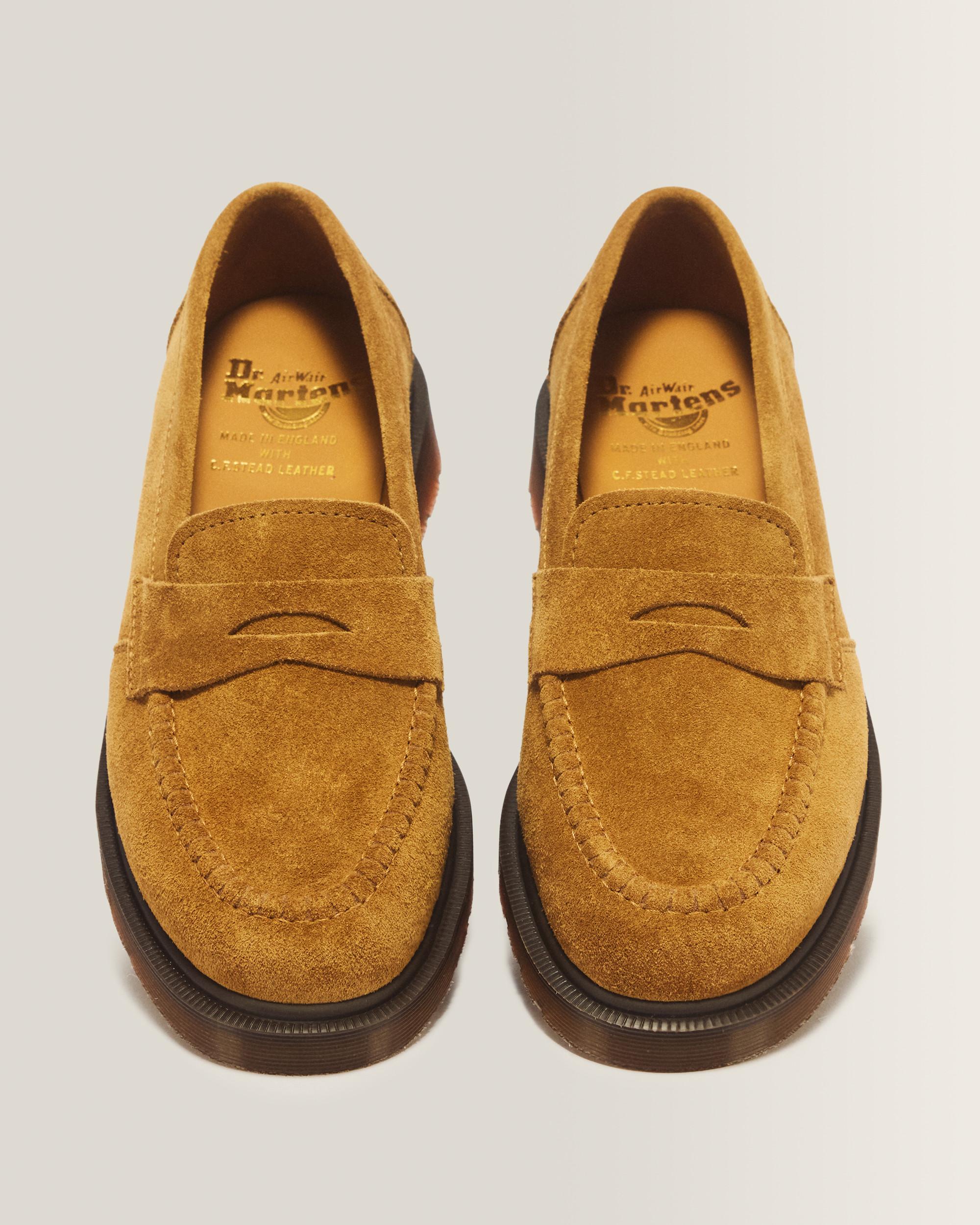 Delapre Penny-loafers i Repello Calf-mocka in Höstguld 