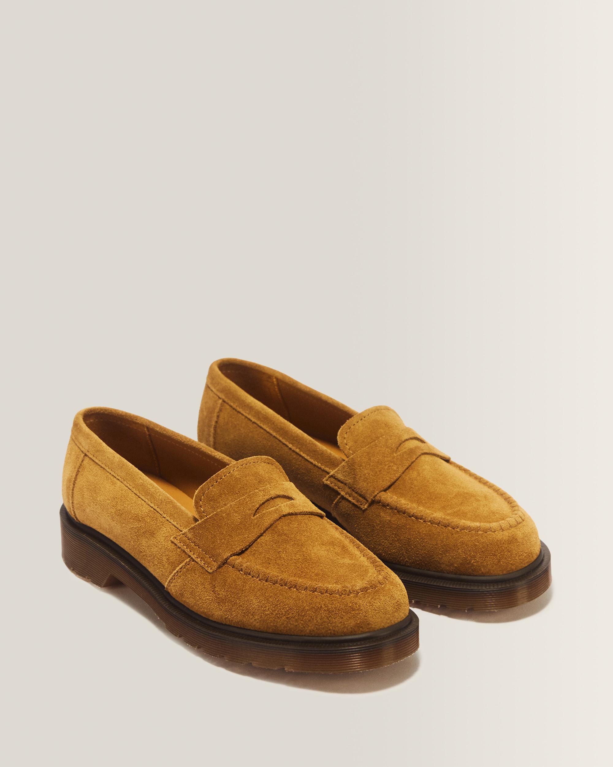 Delapre Penny-loafers i Repello Calf-mocka in Höstguld 