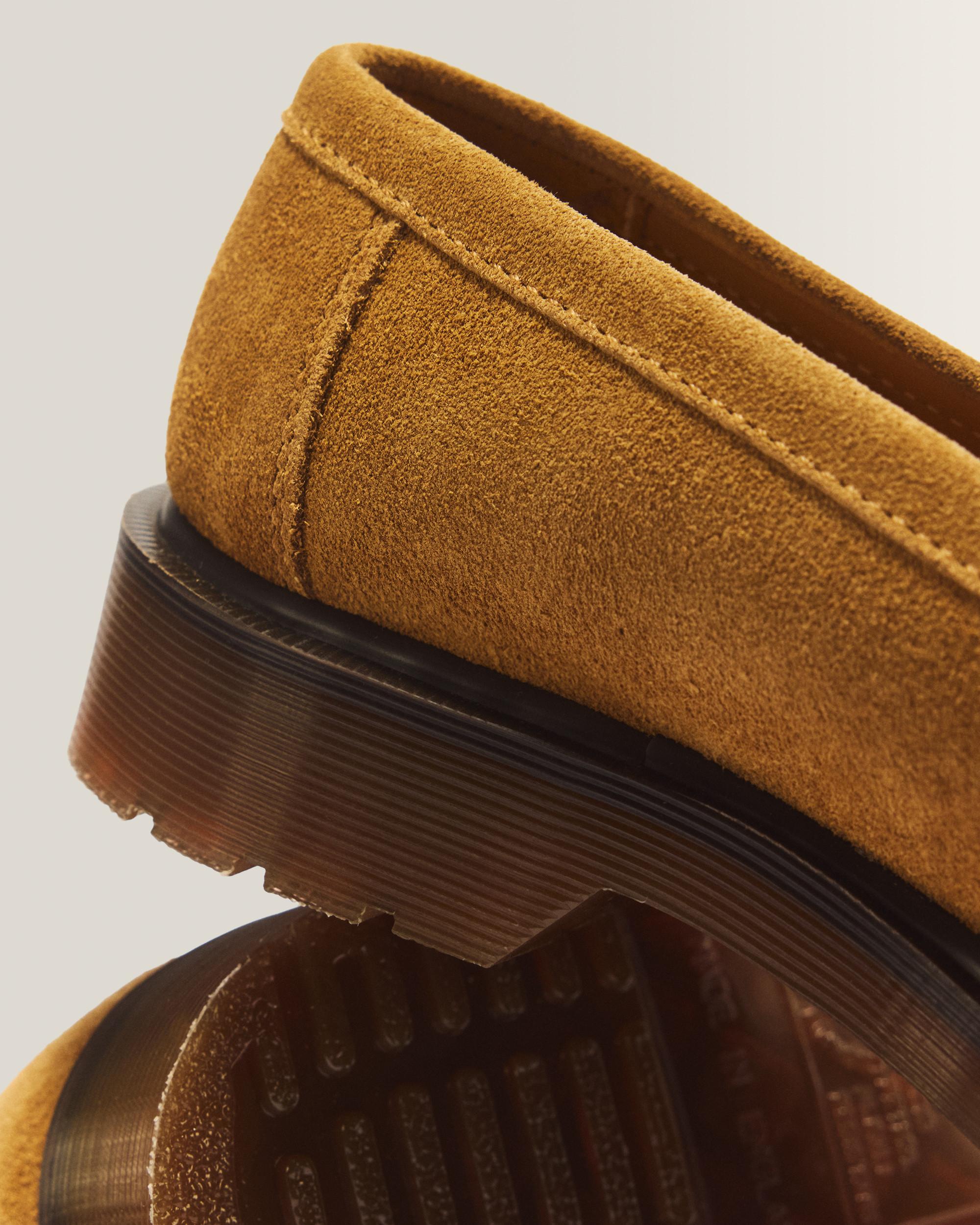 Delapre Penny-loafers i Repello Calf-mocka in Höstguld 
