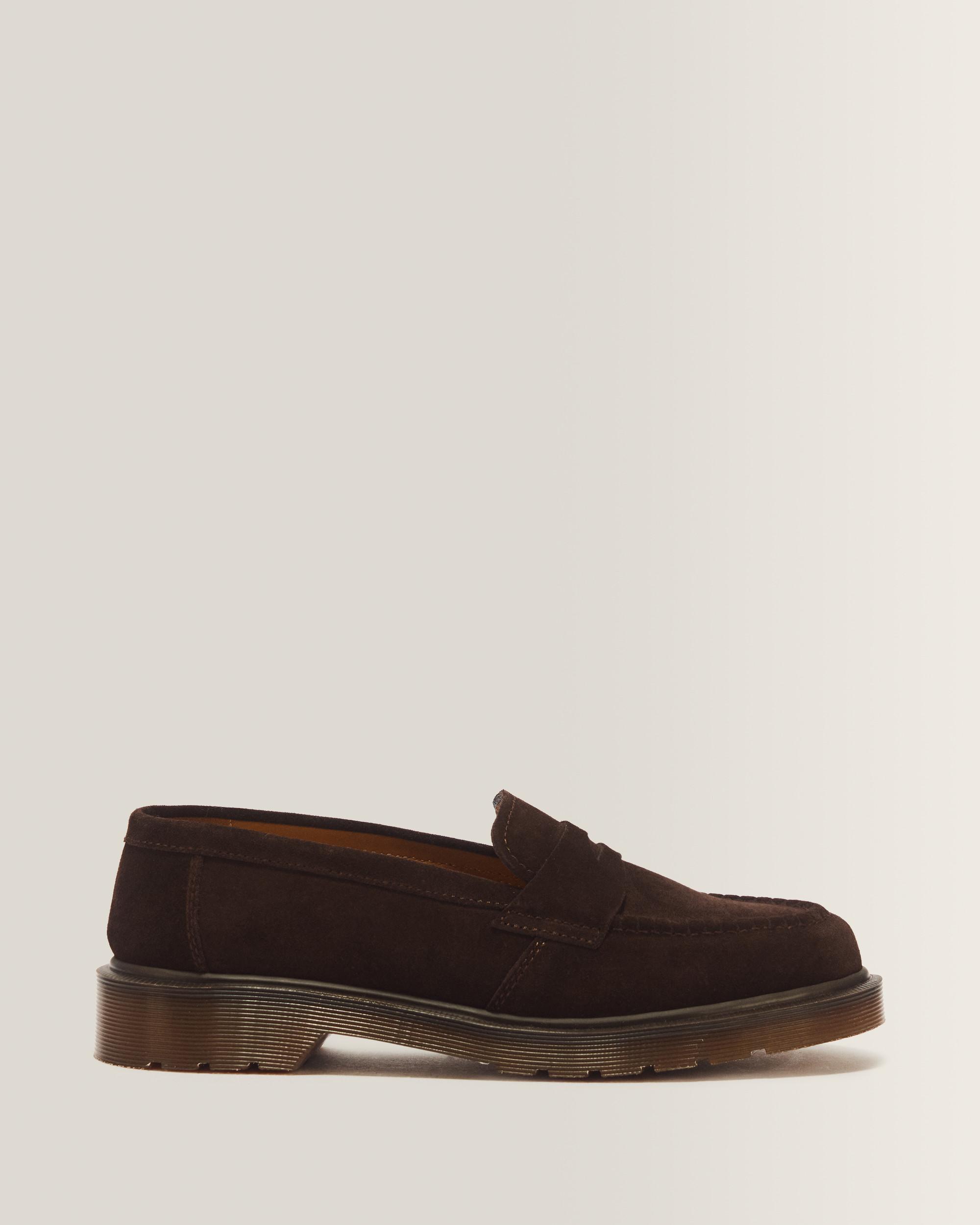 Delapre Penny-loafers i Repello Calf-mocka in Höstguld 