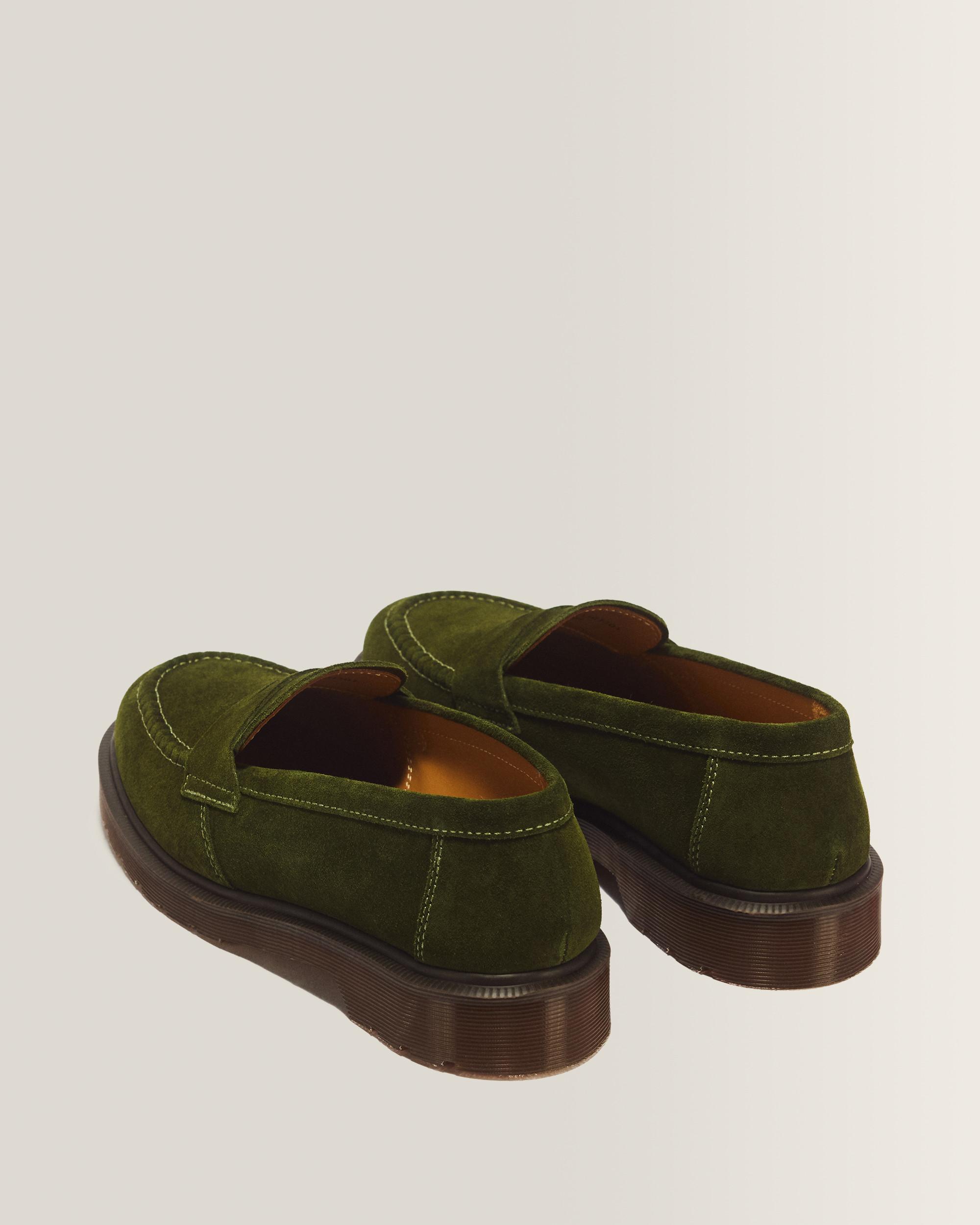 Delapre Penny Loafer Repello Calf Suede Mb in Field Green