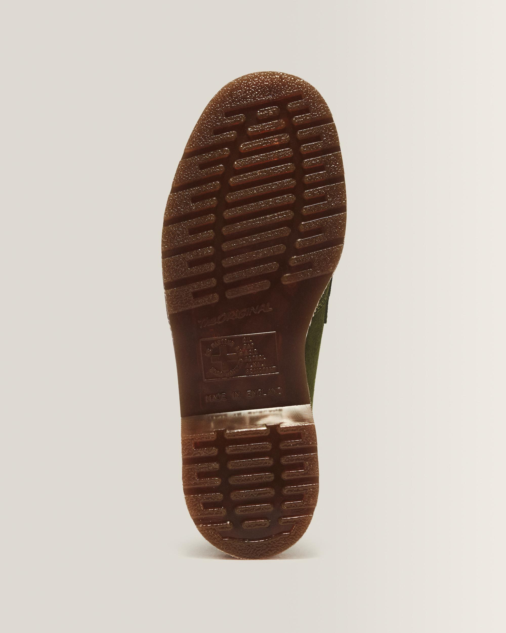 Delapre Penny Loafer Repello Calf Suede Mb in Field Green