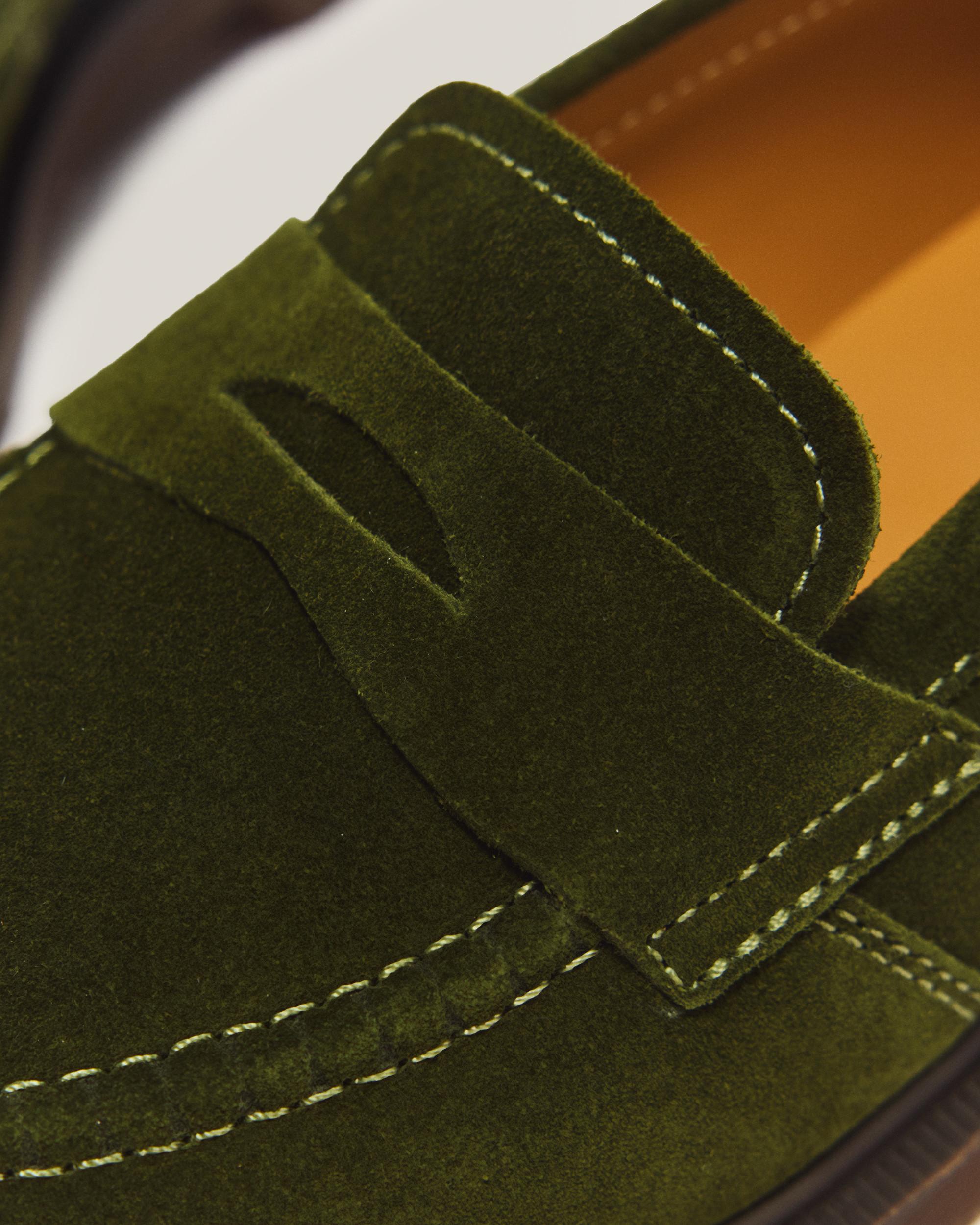 Delapre Penny Loafer Repello Calf Suede Mb in Field Green