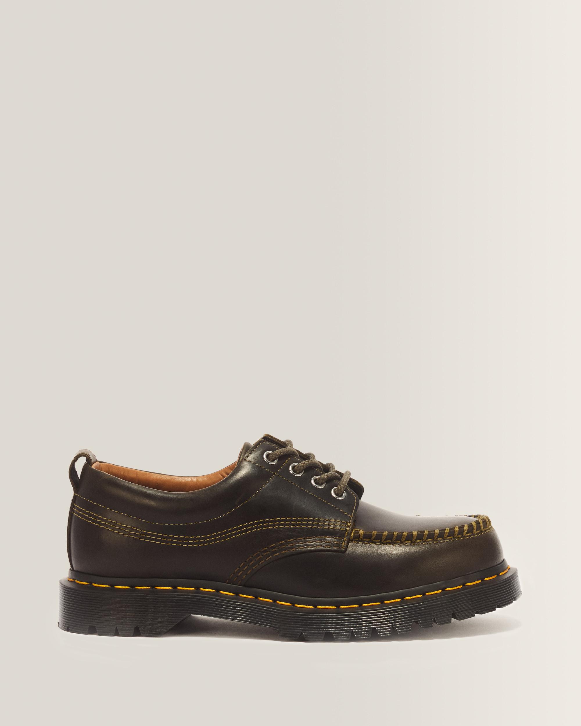 Lowell 4 Eye Mayhem Leather Moc Toe Shoes in | Dr. Martens