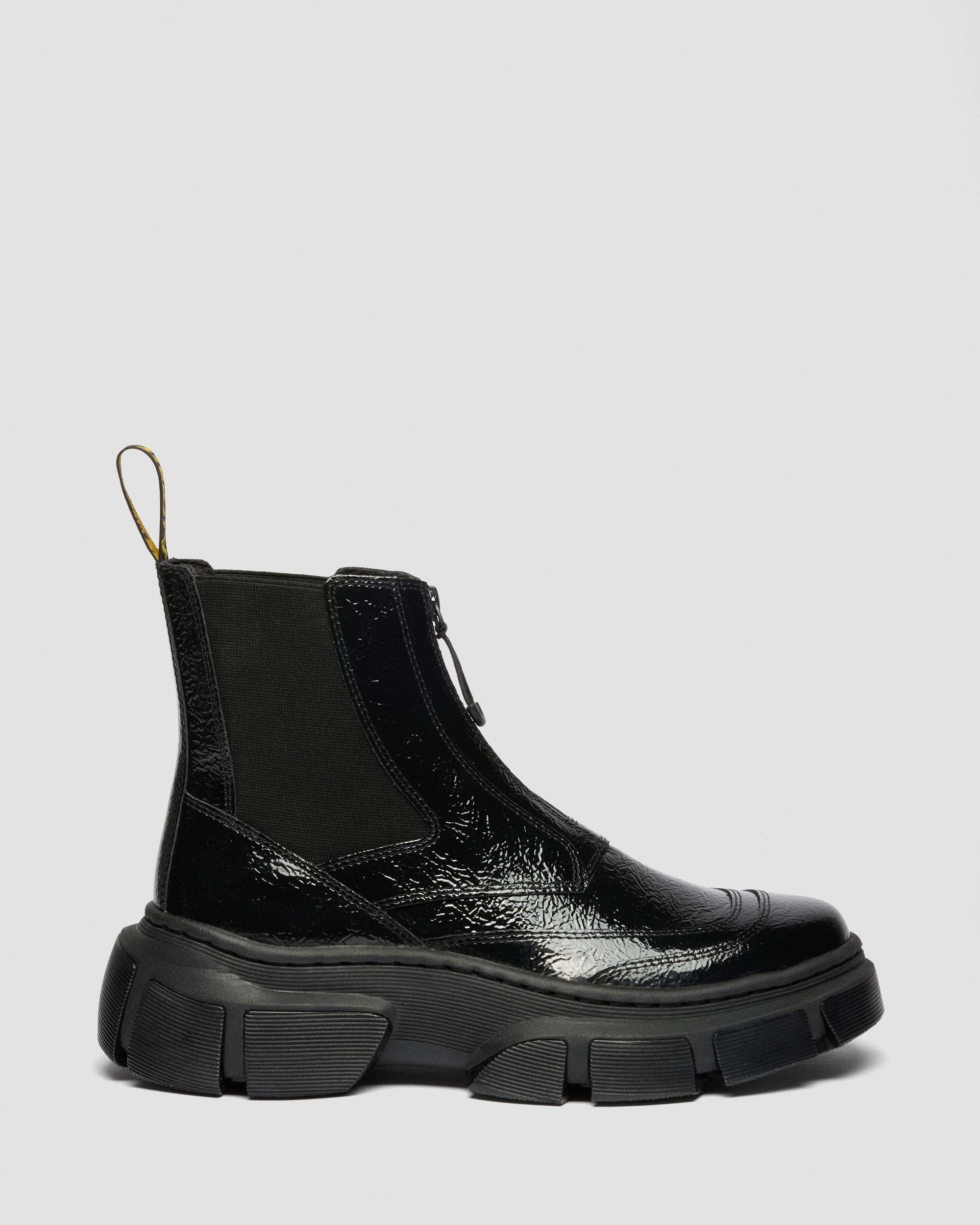 Botas Chelsea DMXL de piel Distressed Patent in Negro