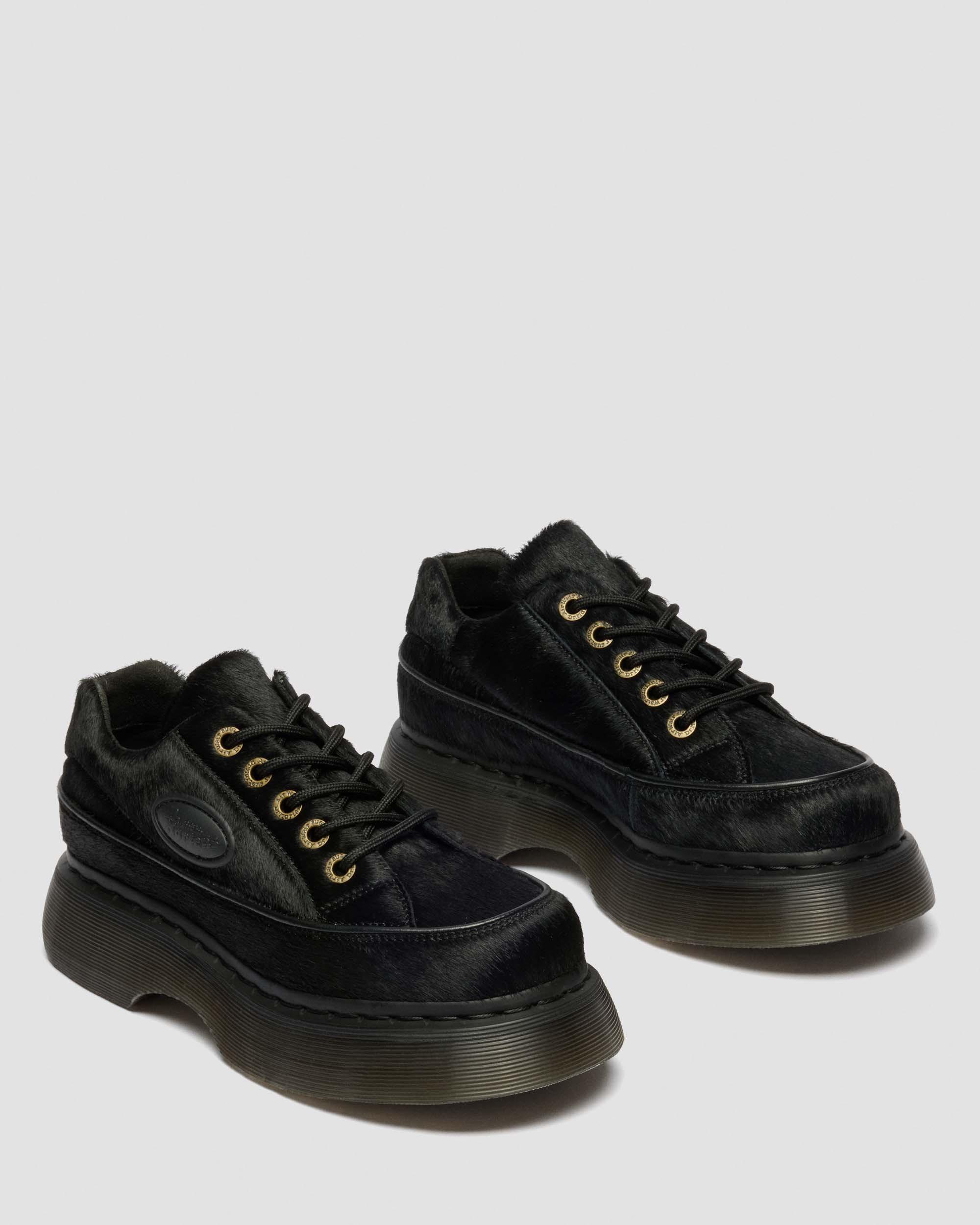 Buzz 5-Eye Hair On Leather Shoes in Black | Dr. Martens