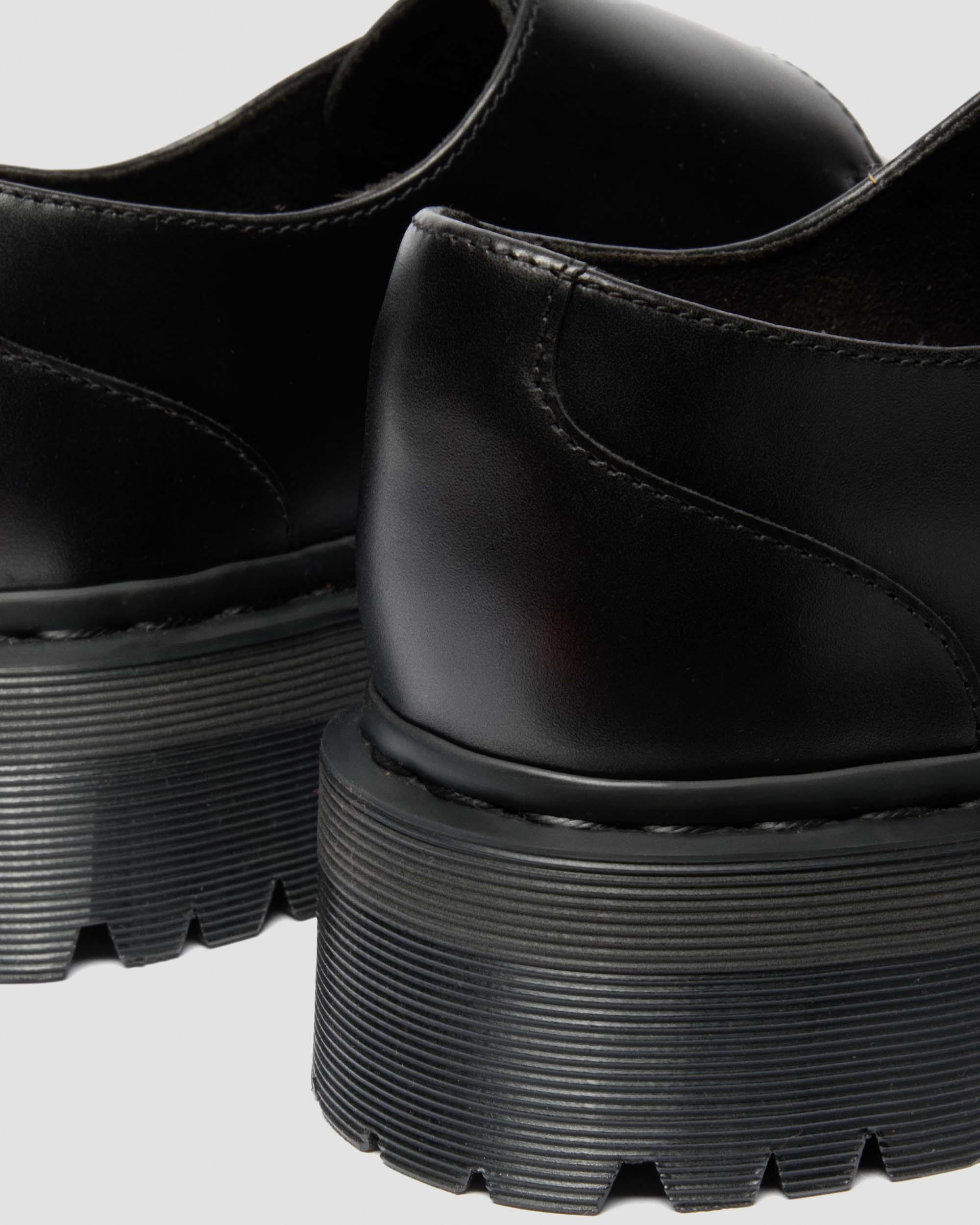 Retro Monk Quad Tumble Leather Strap Shoes in BLACK | Dr. Martens™