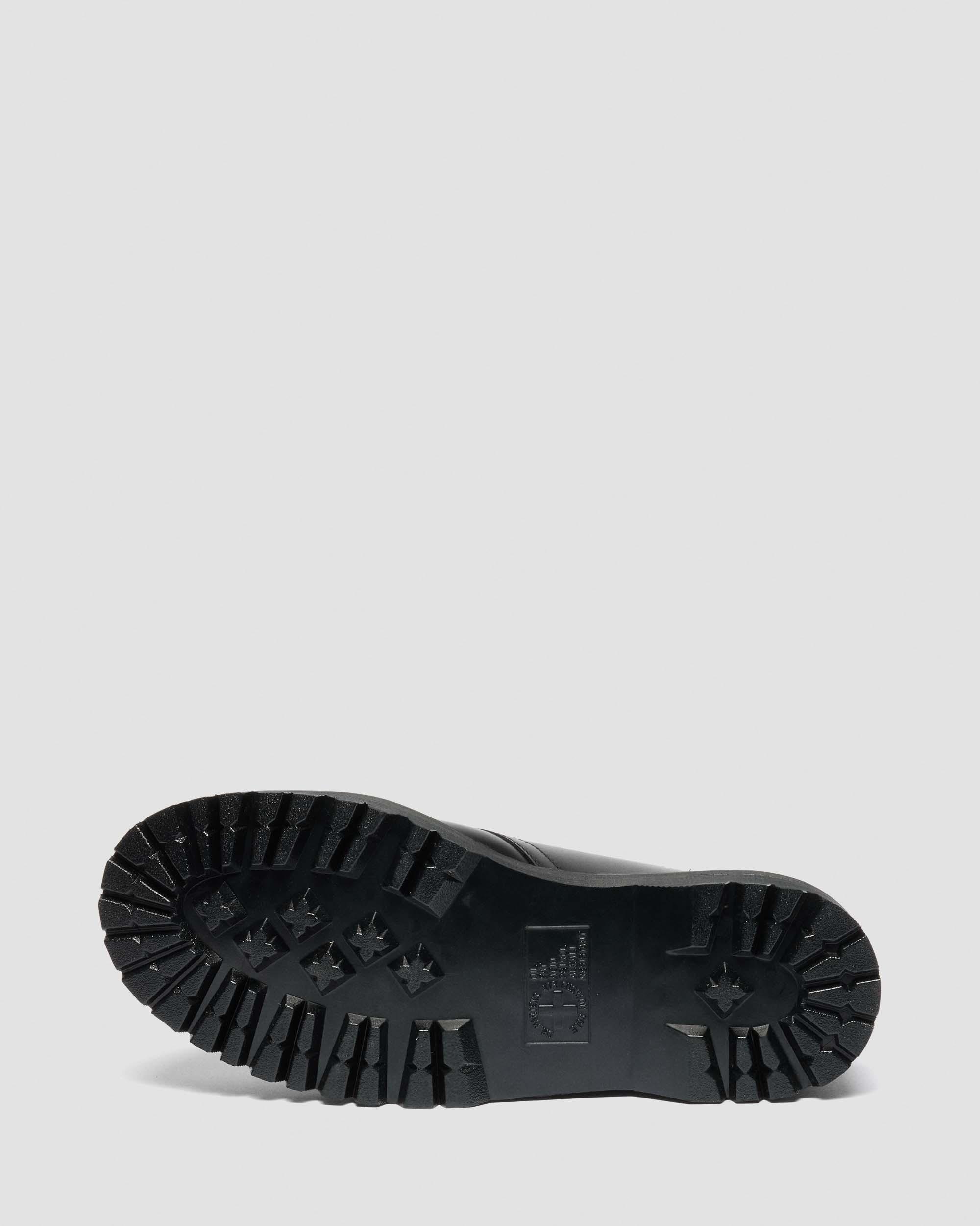 Retro Monk Quad Tumble Leather Strap Shoes in BLACK | Dr. Martens™