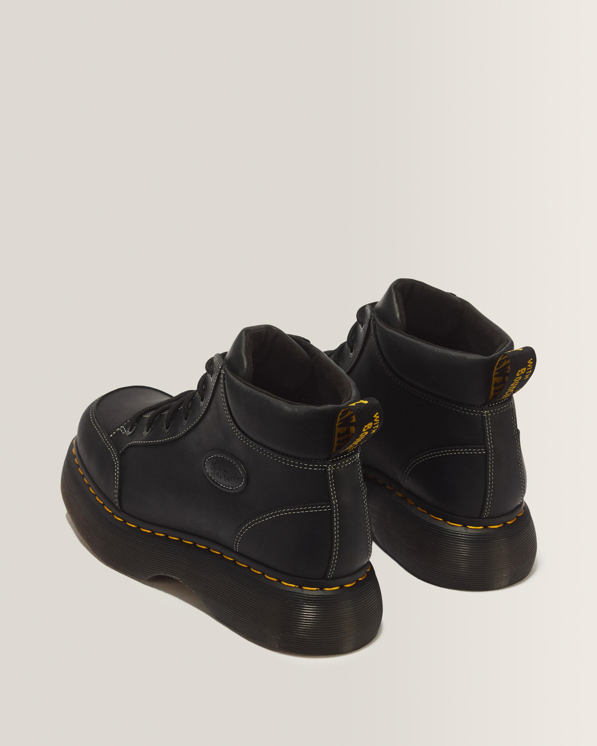 Buzz 6 Eye Wyoming Leather Lace Up Boots in Black