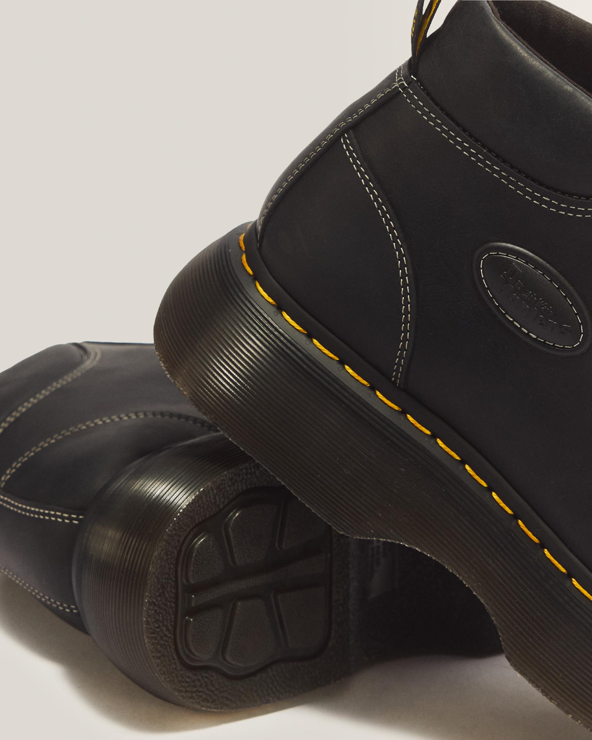 Buzz 6 Eye Wyoming Leather Lace Up Boots in Black