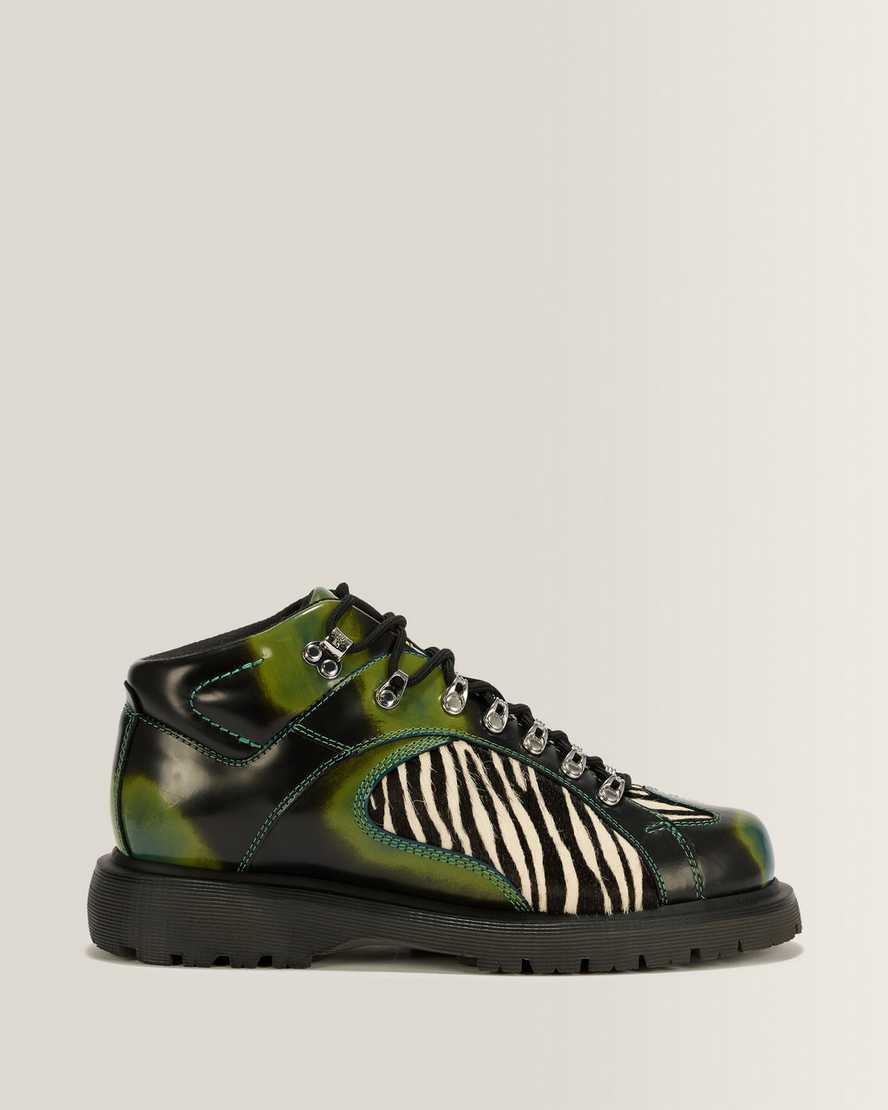 Dr. Martens Wayborne Brain Dead Lederen Laarzen in Zwart, Grootte: 37