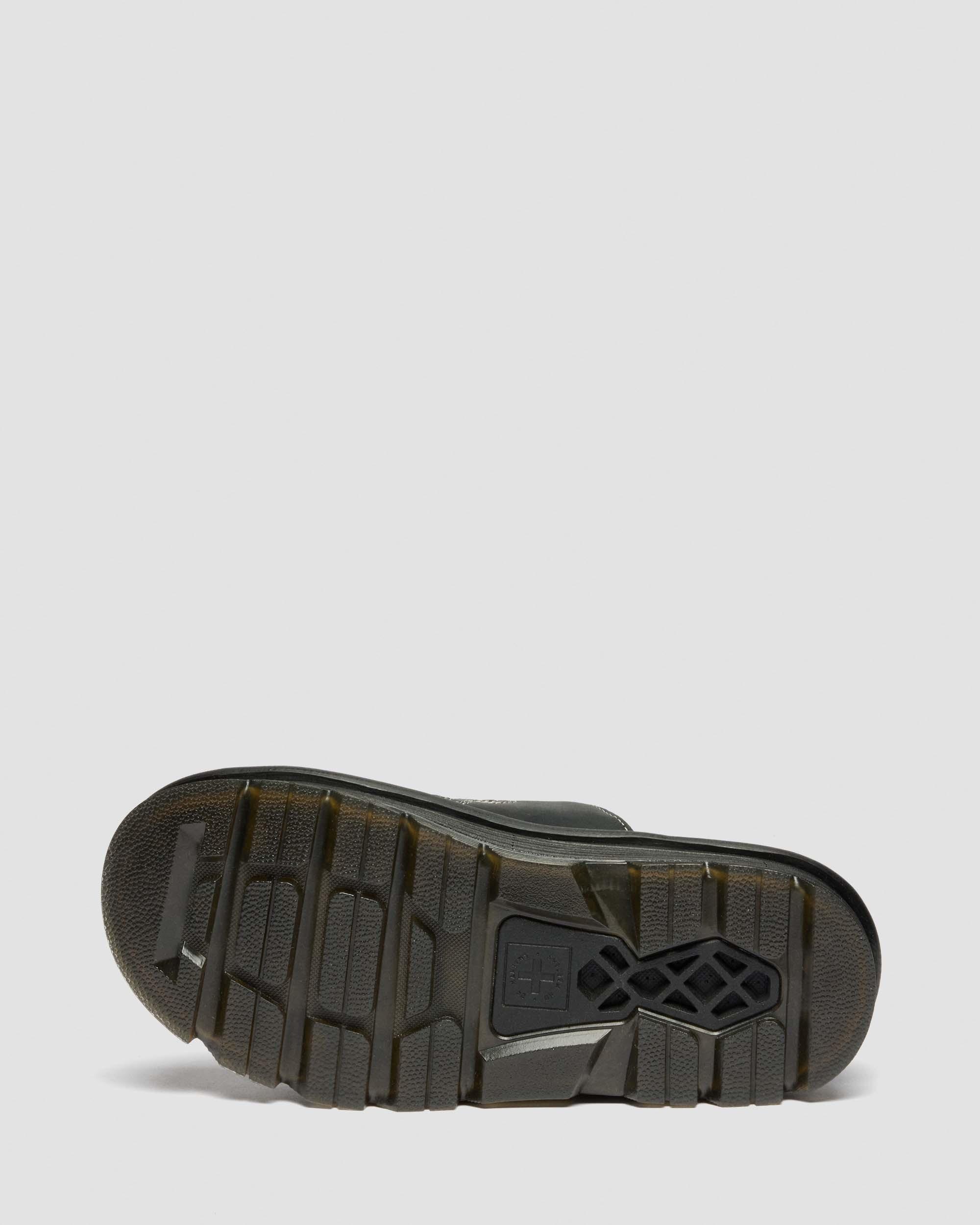 Zebzag Wyoming Leather Slides in Black