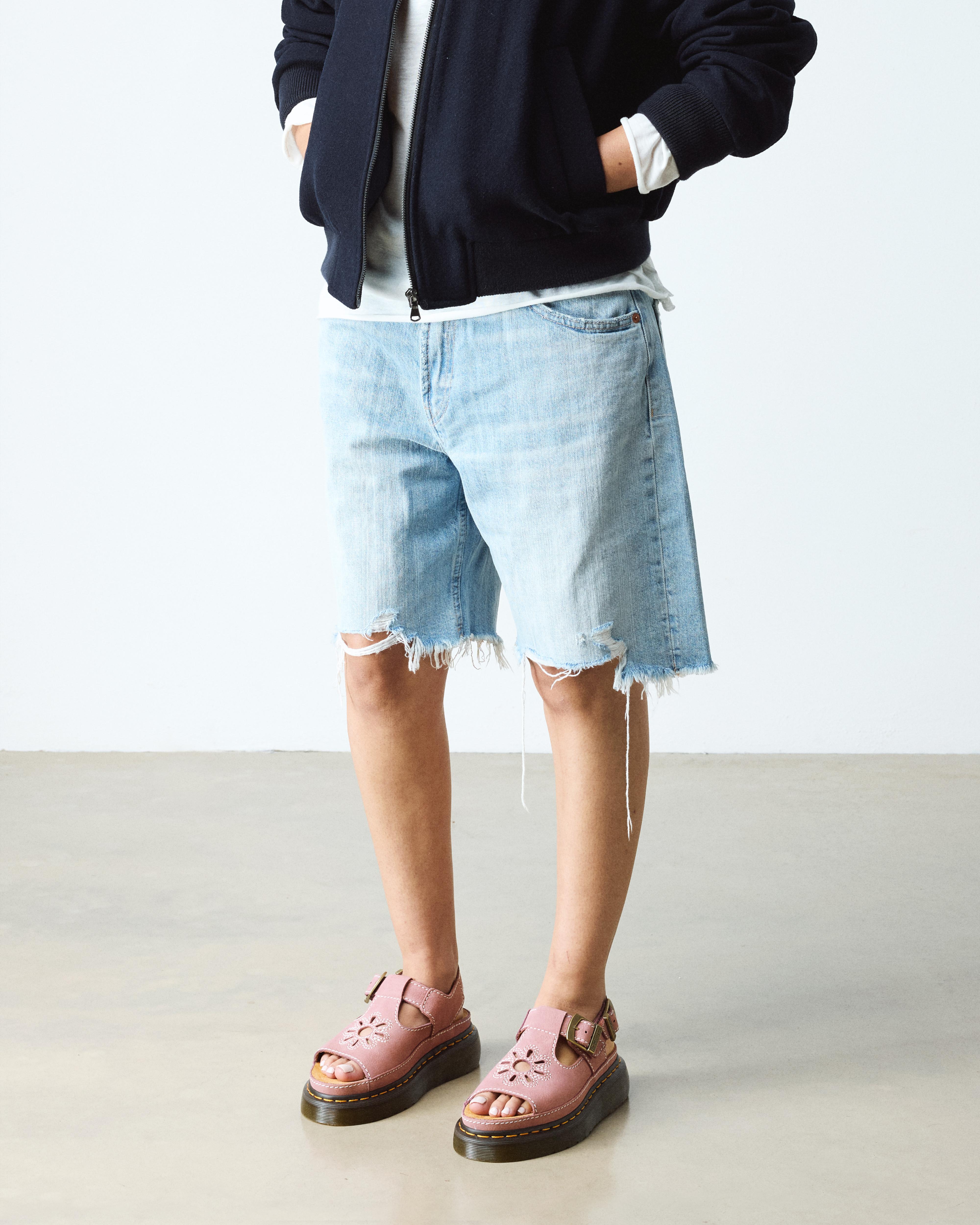 Dunnet Flower Nubuck Platformsandalen in Dusty Roze