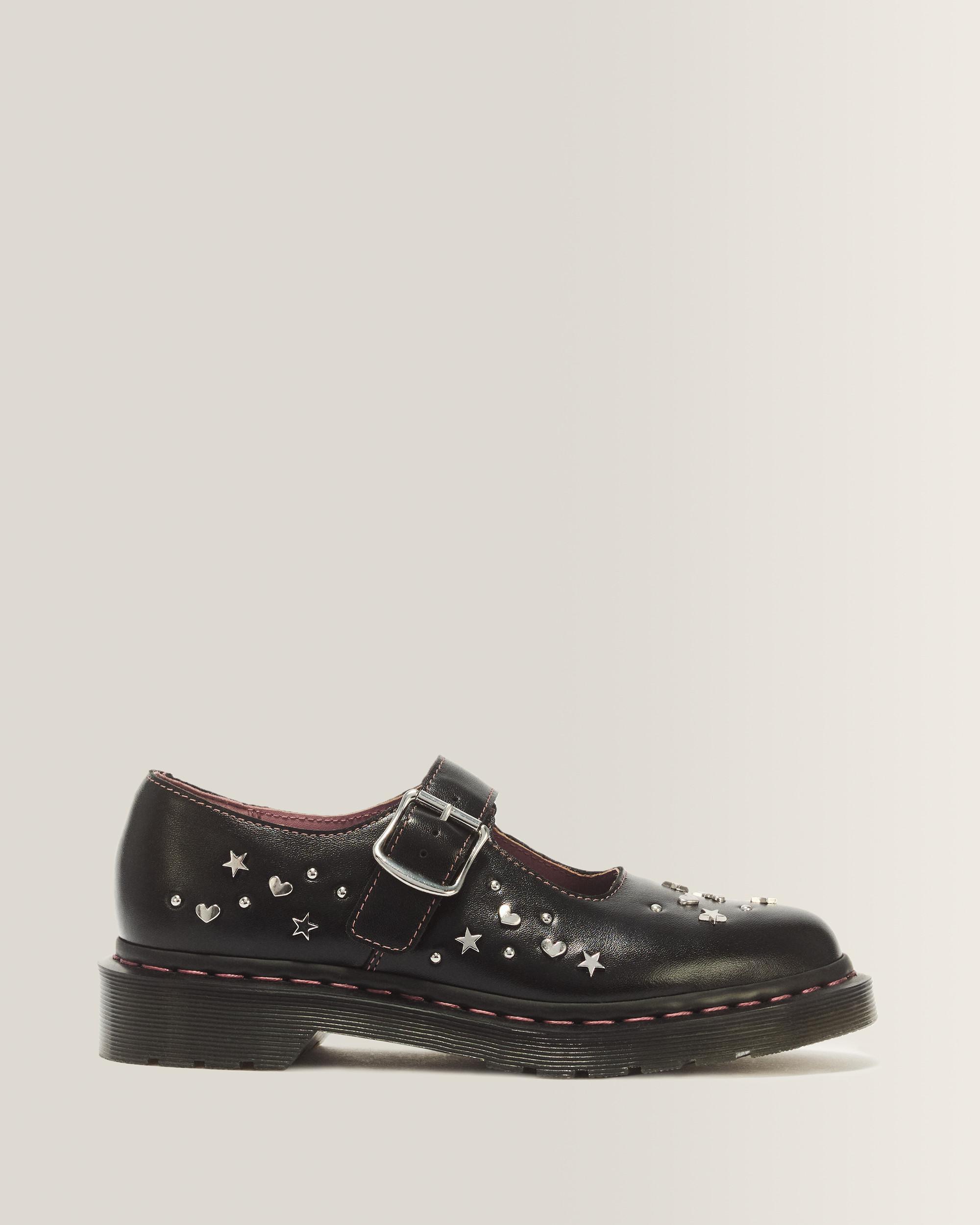 Mariel II Hearts & Stars Milled Gloss Leather Mary Jane Shoes