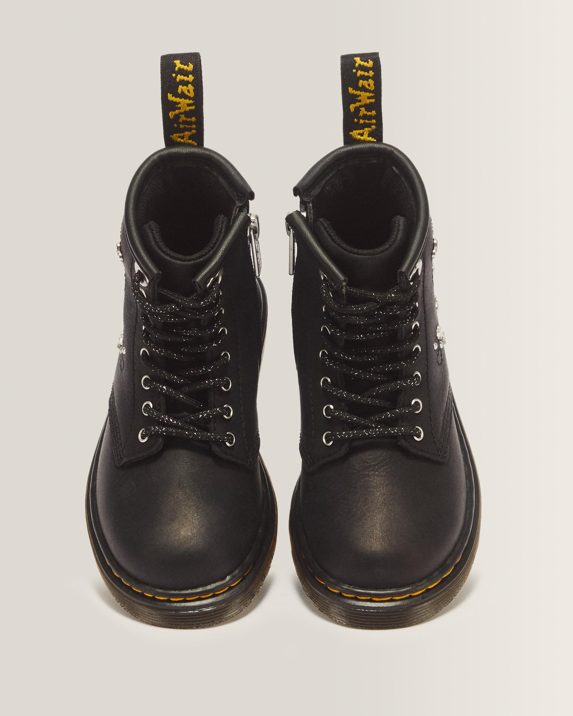 1460 HS T Wyoming Leather Lace Up Boots in Black