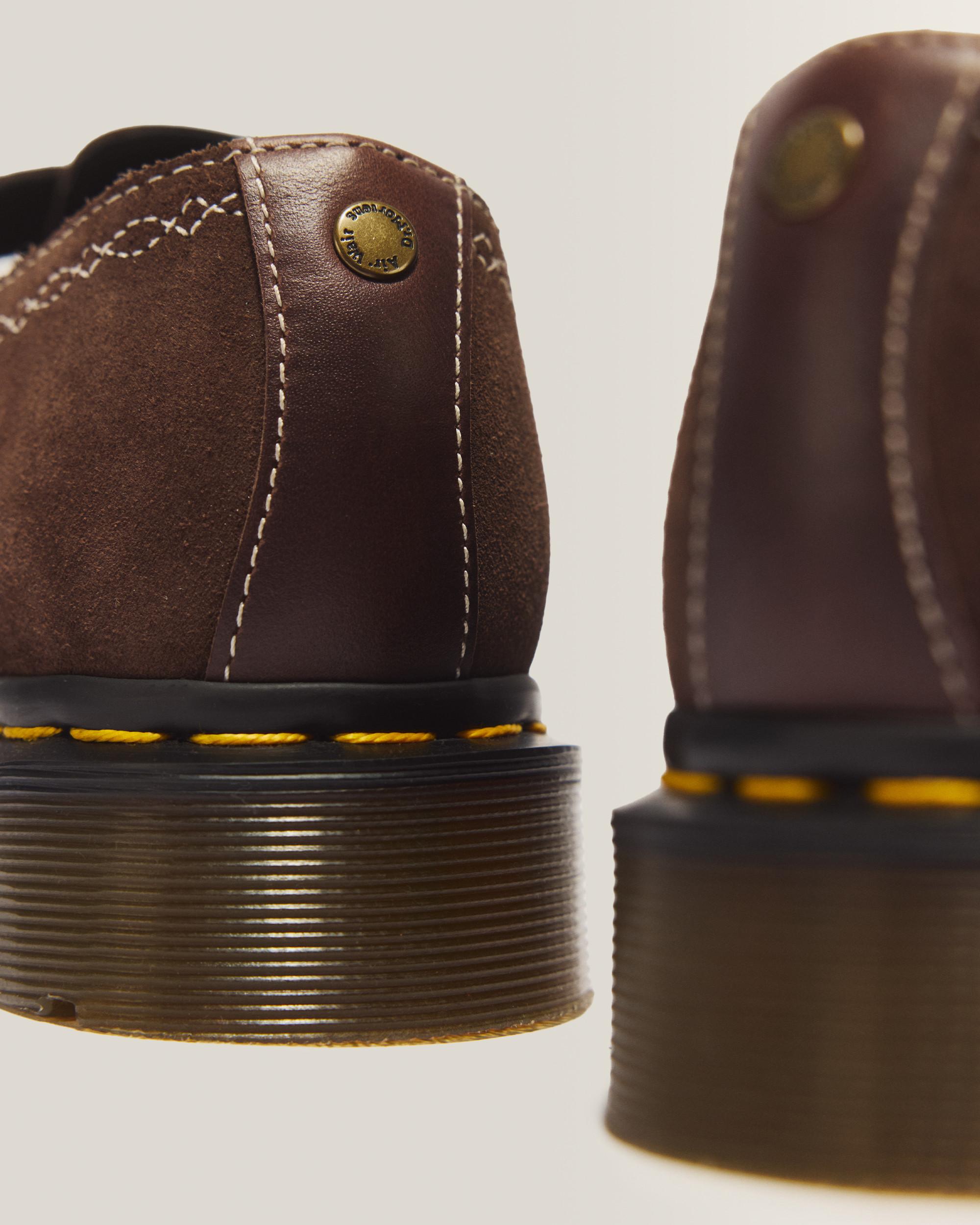 8065 Desert Rodeo Leather & Suede Mary Jane Shoes in Dark Brown
