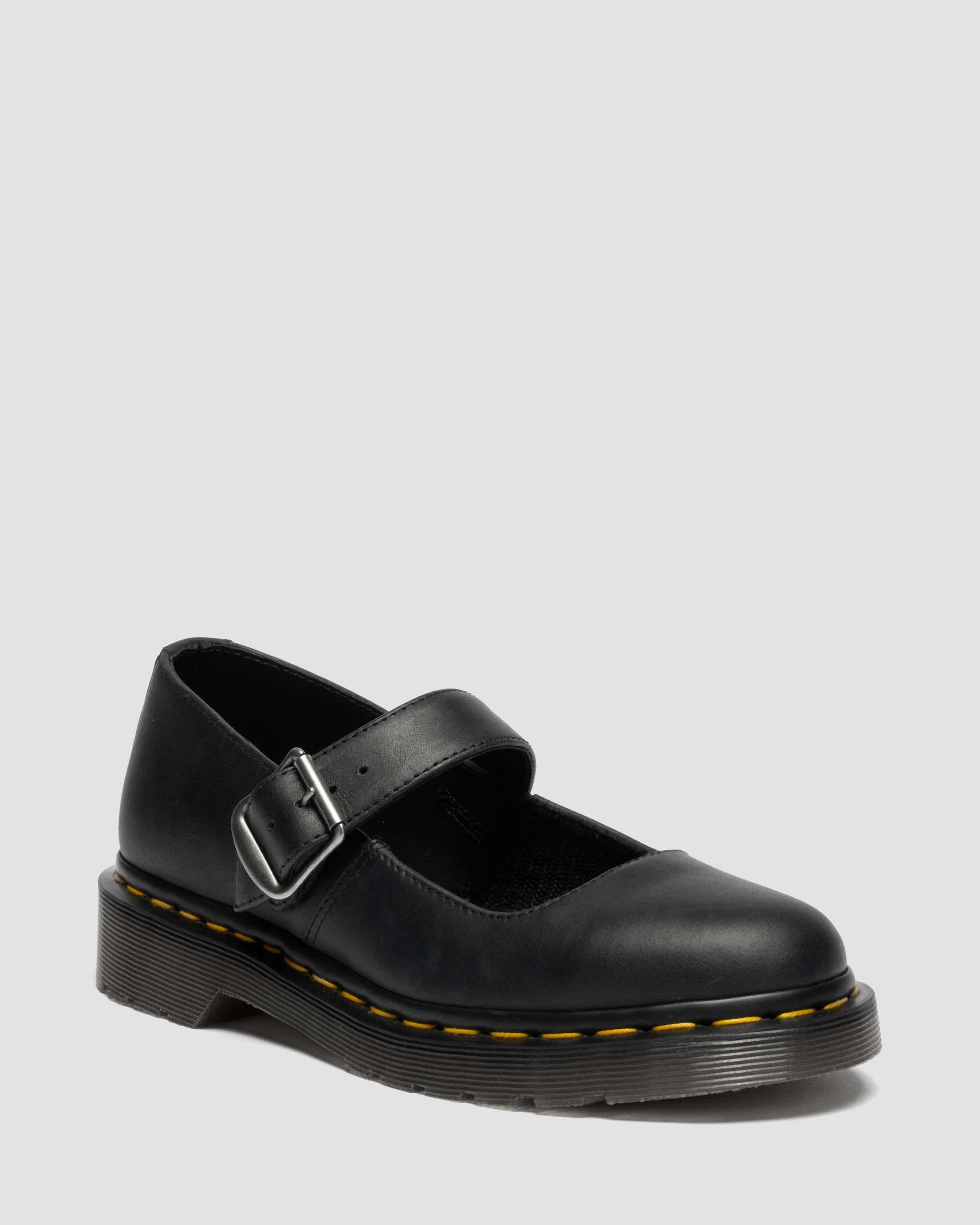 Mariel II Leather Mary Jane Shoes in Black | Dr. Martens