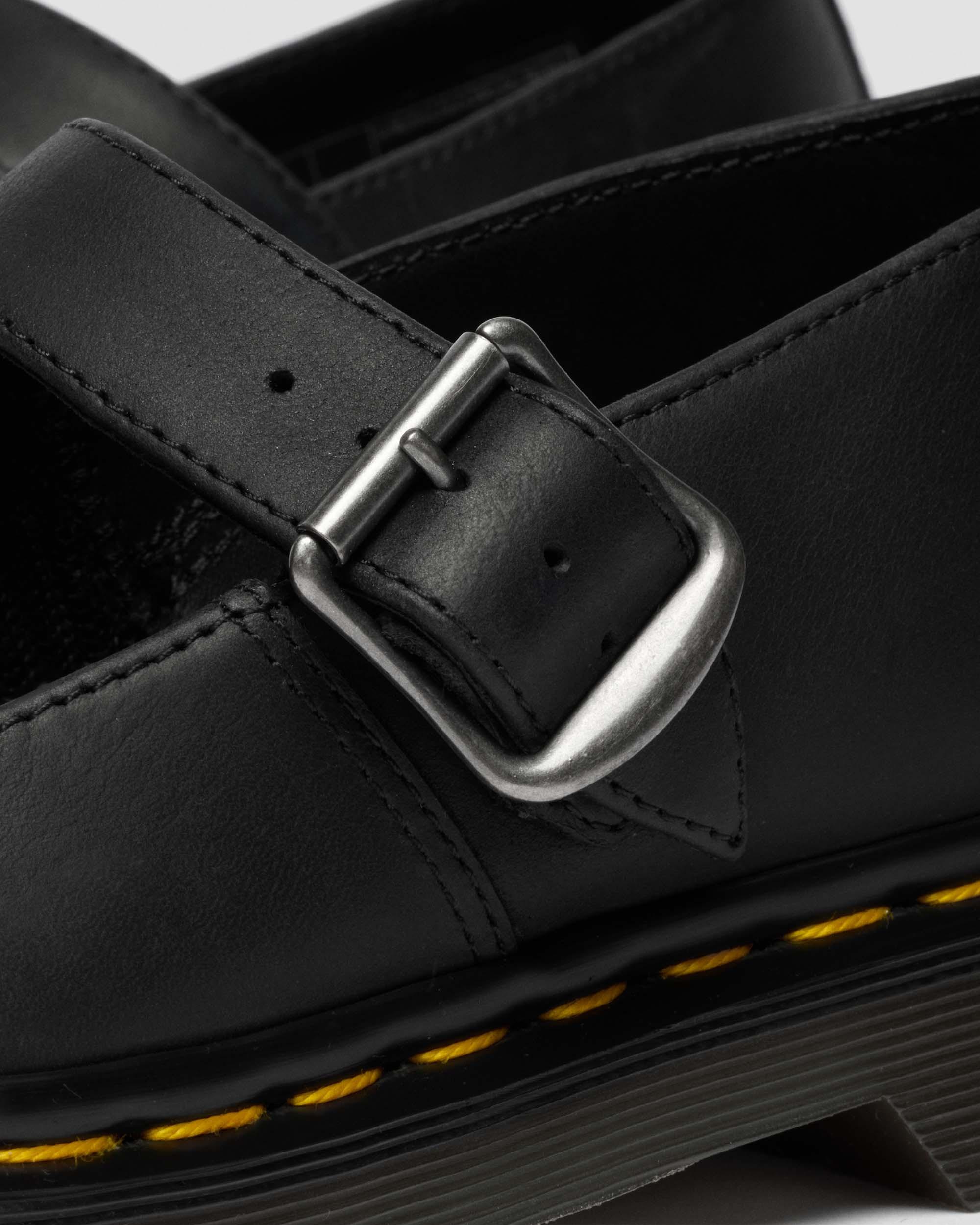 Mariel II Leather Mary Jane Shoes in Black