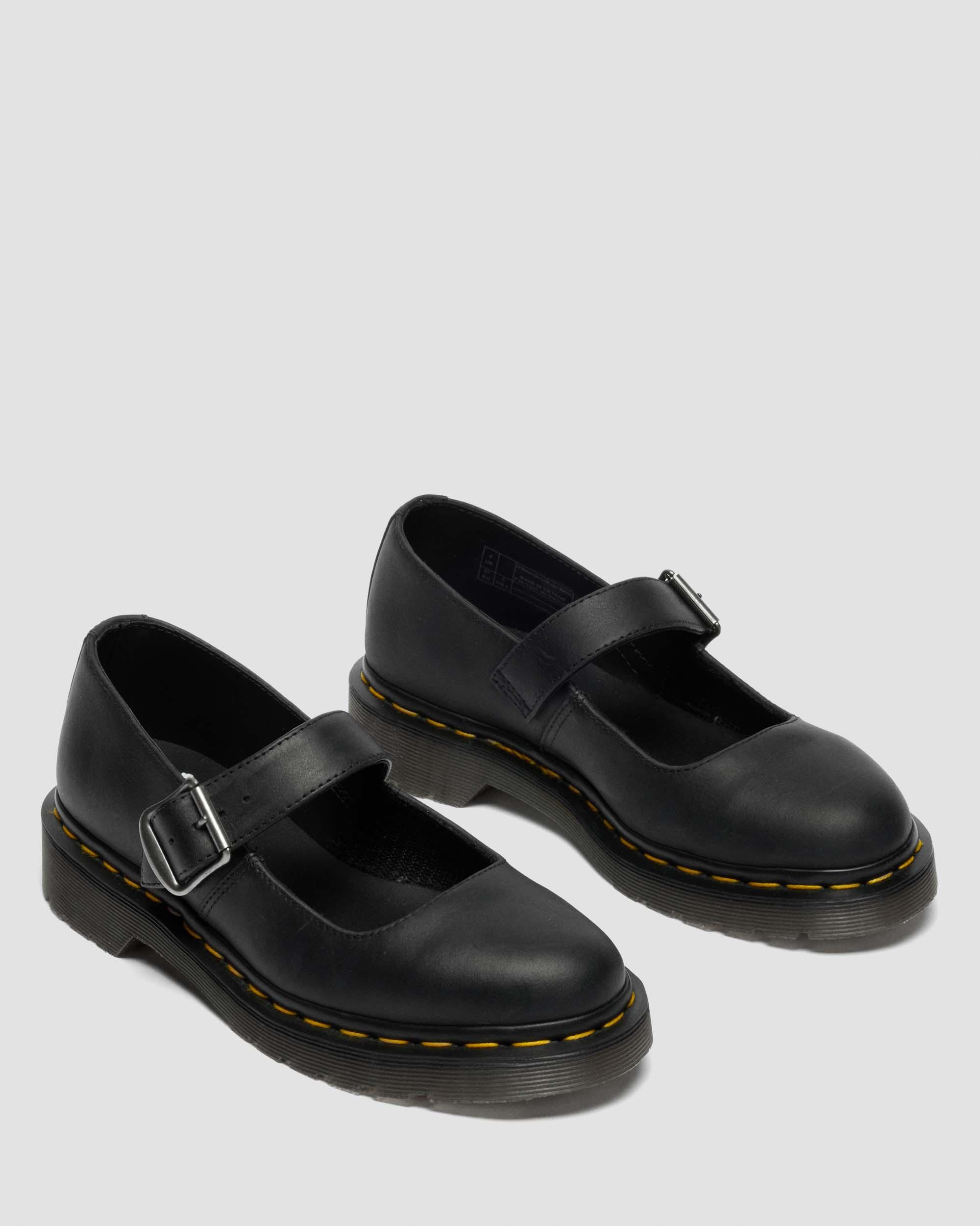 Mariel II Leather Mary Jane Shoes in Black