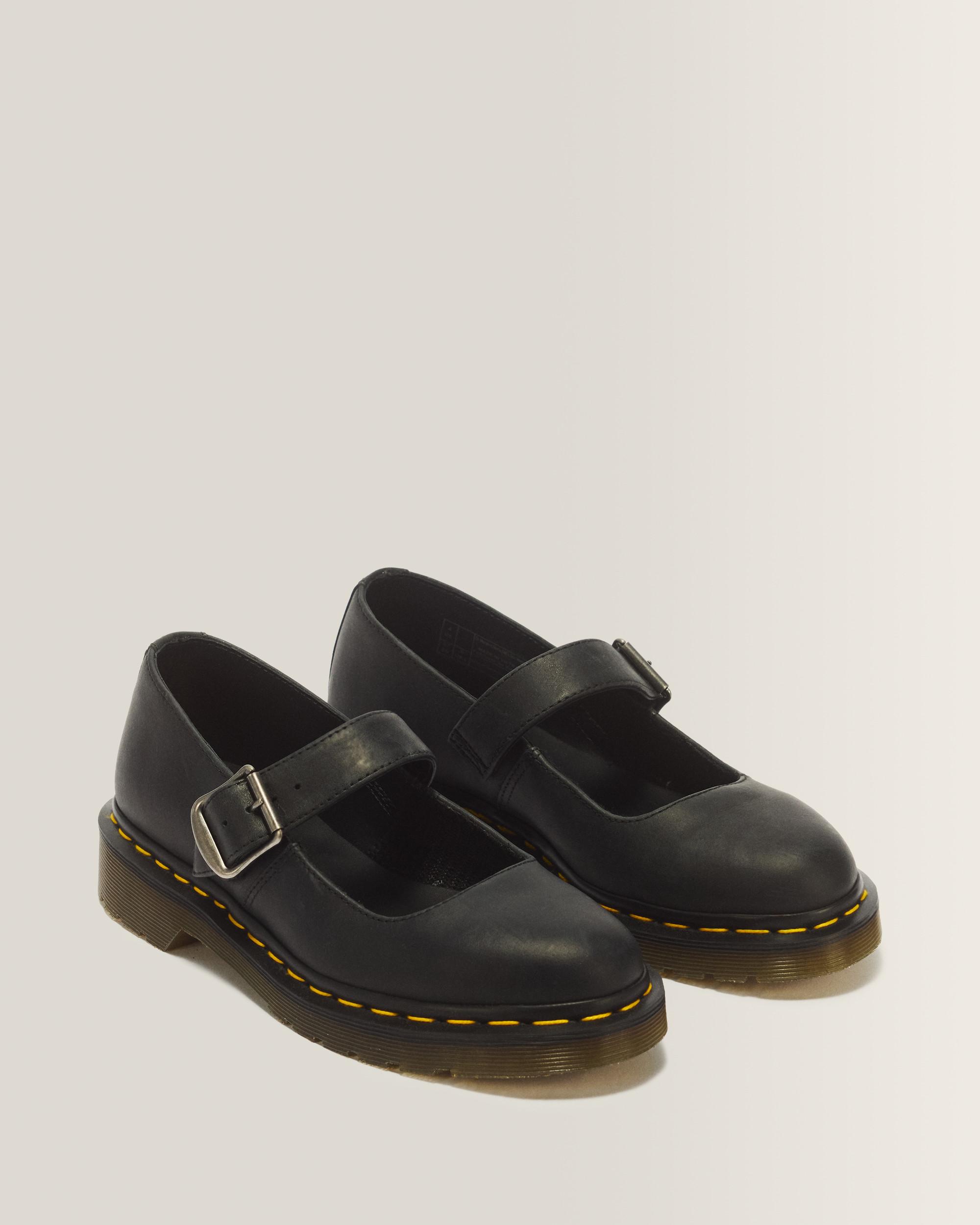 Mariel II Leather Mary Jane Shoes in Black | Dr. Martens