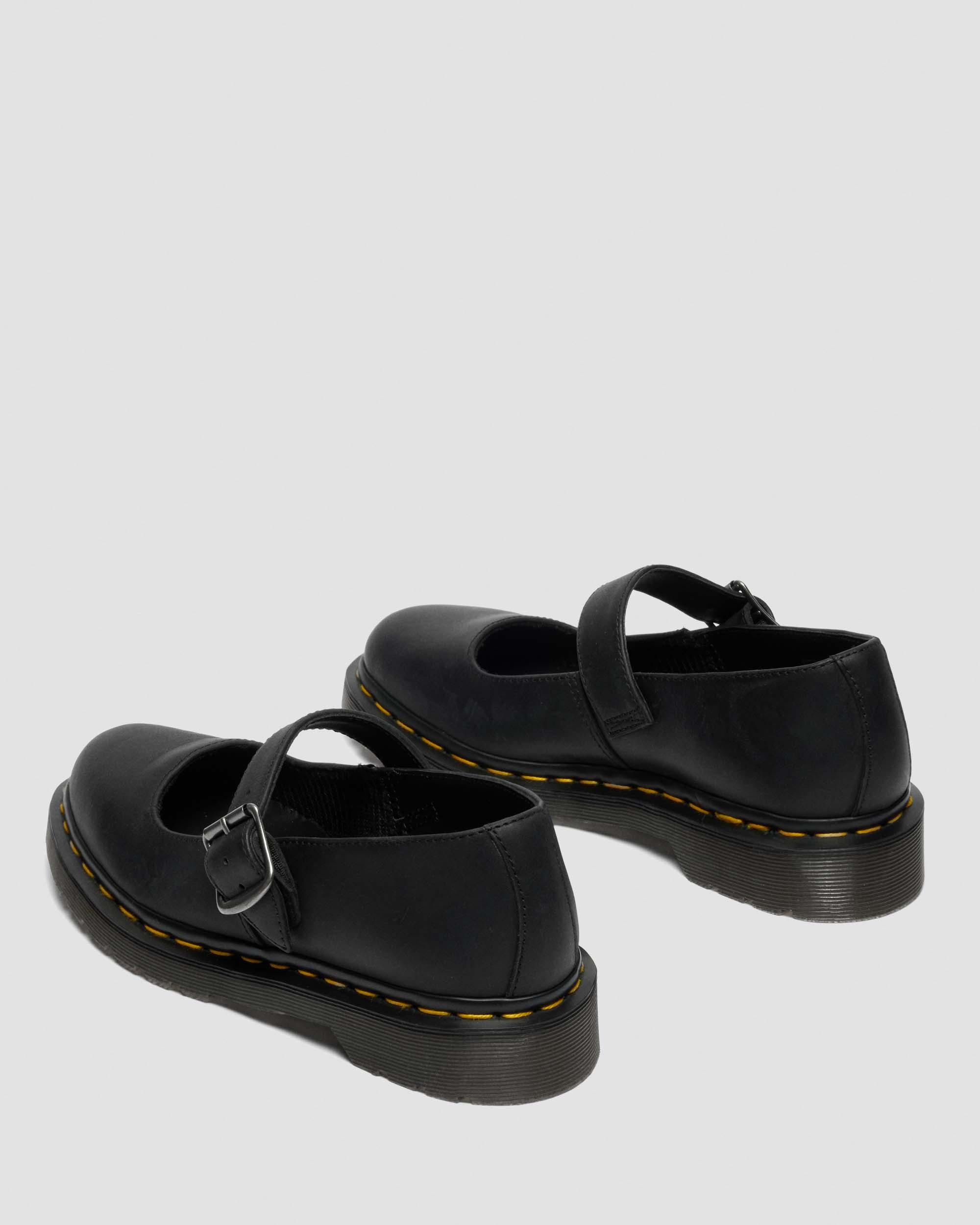 Mariel II Leather Mary Jane Shoes in Black