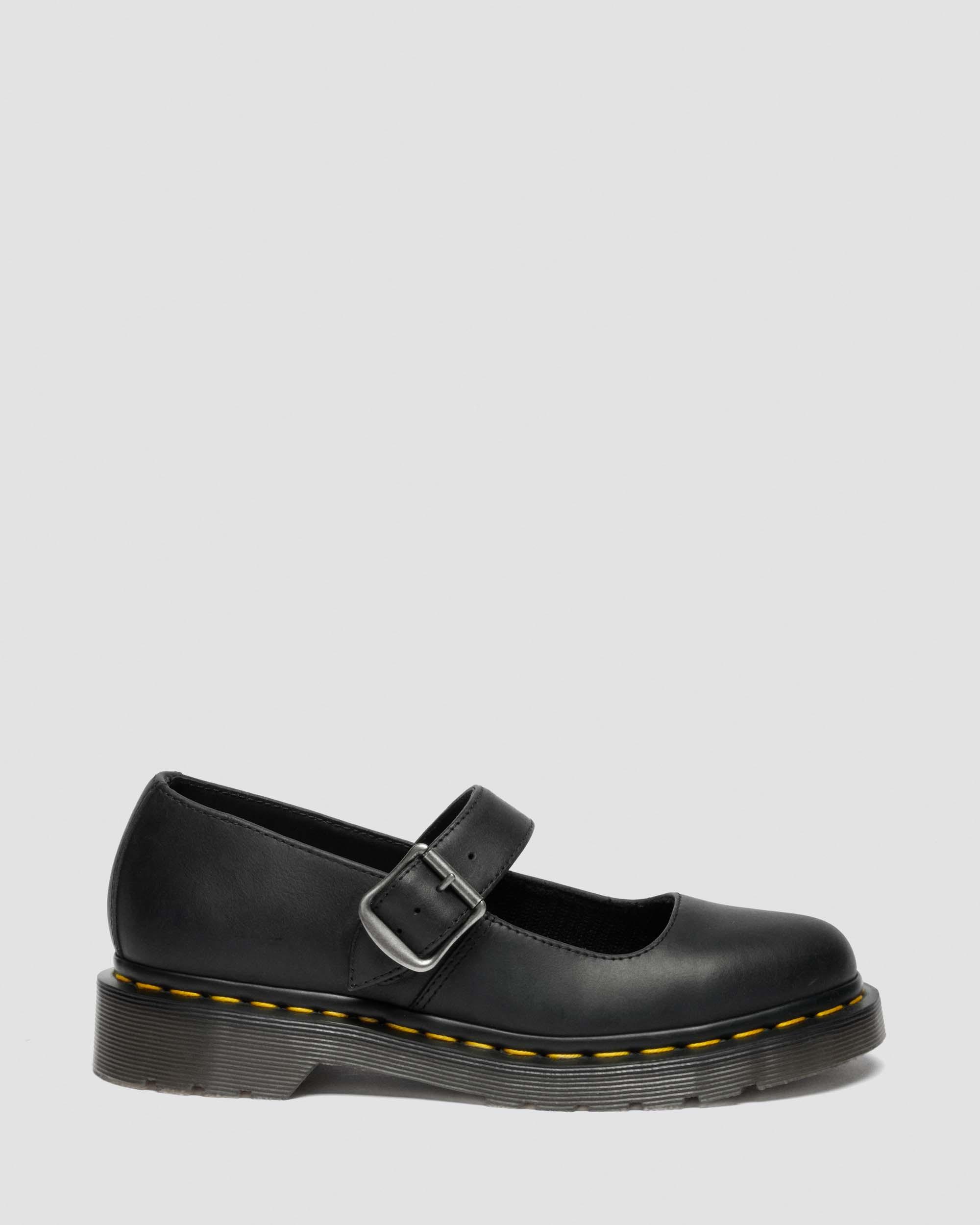 Mariel II Leather Mary Jane Shoes in Black
