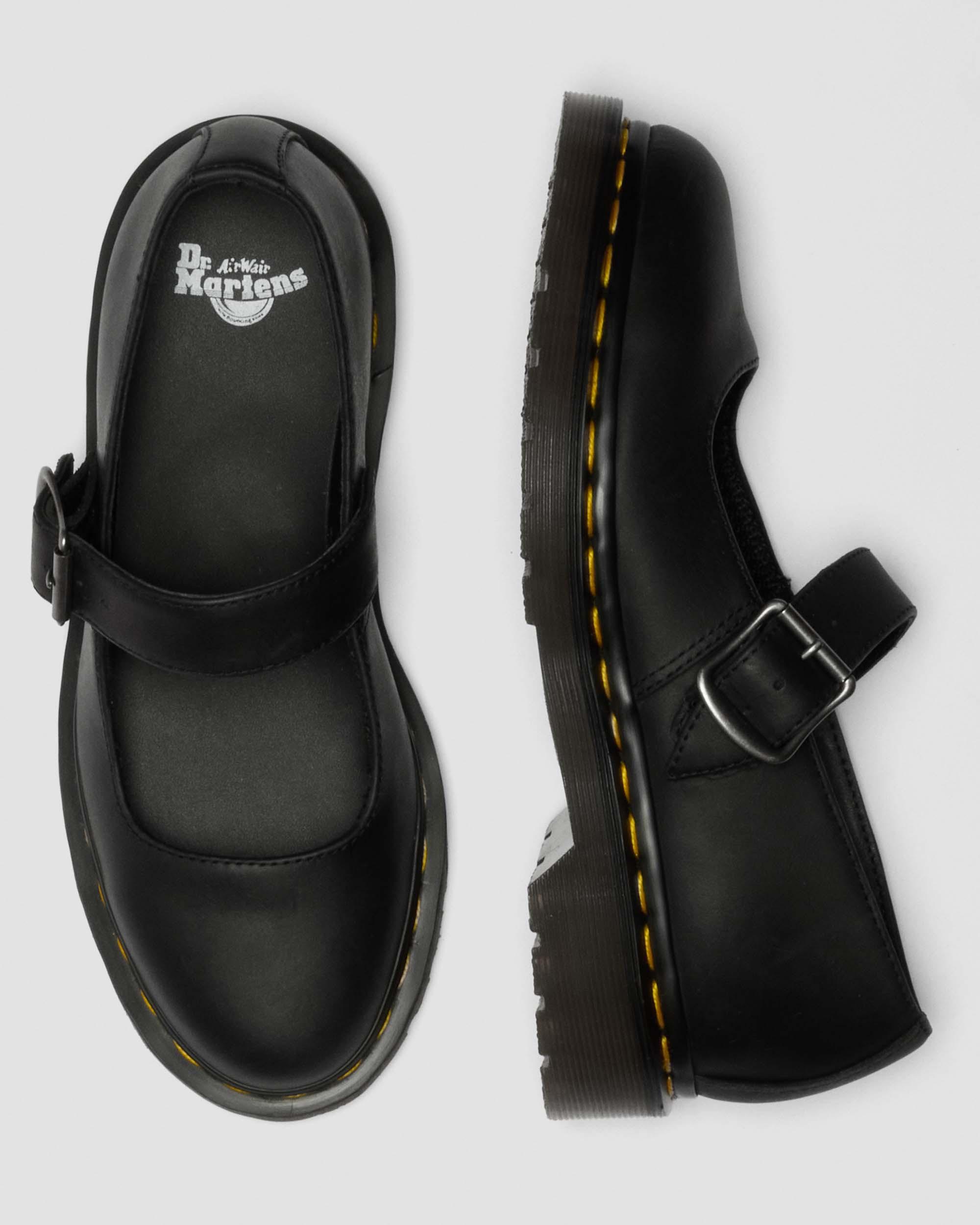 Mariel II Leather Mary Jane Shoes in Black | Dr. Martens