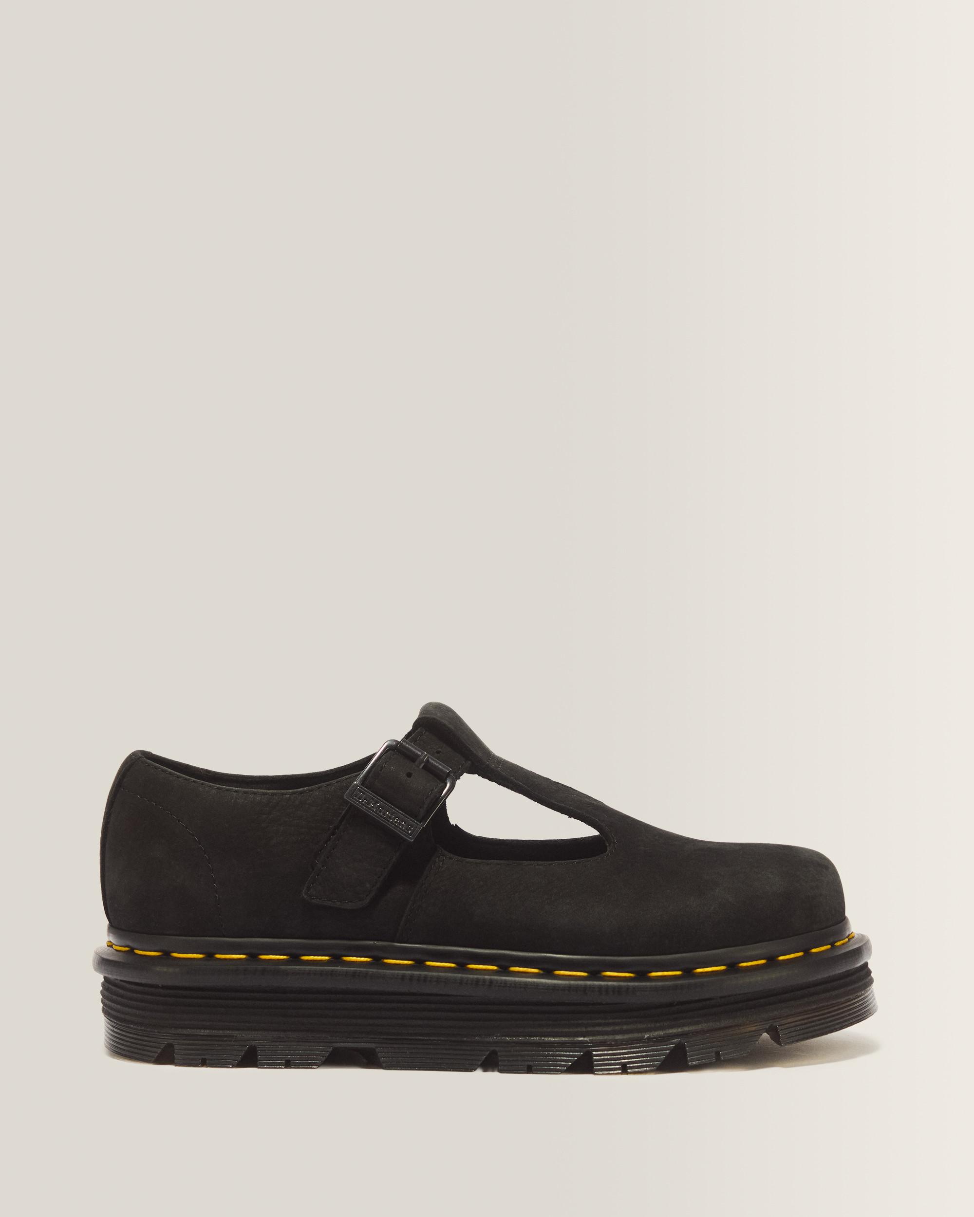Babies Zebzag en Milled Nubuck in Noir
