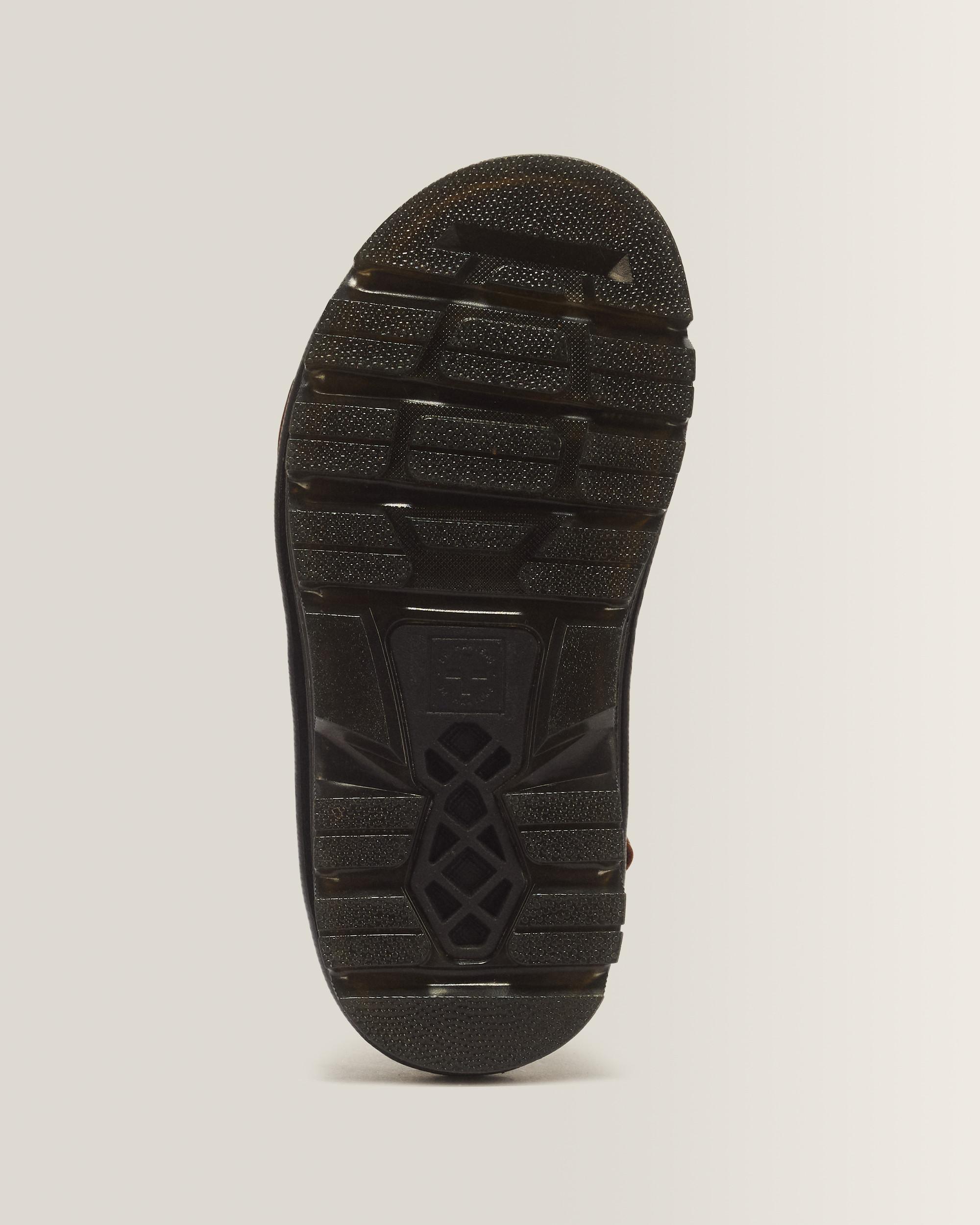 Zebzag Crazy Horse Leather Sandals in Dark Brown