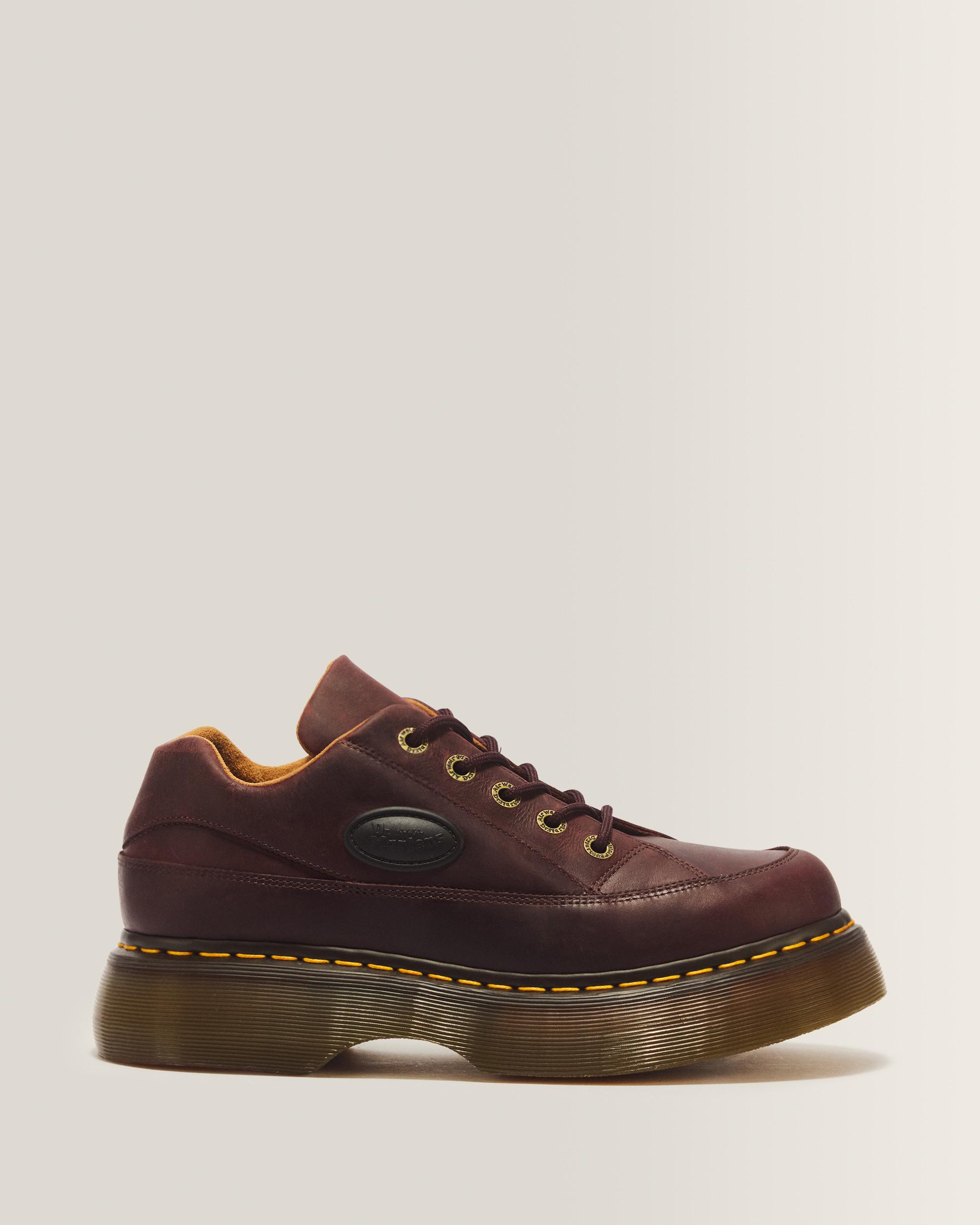 Dr. Martens Buzz Crazy Horse Leren Schoenen Met Vijf Veterogen in Rood,