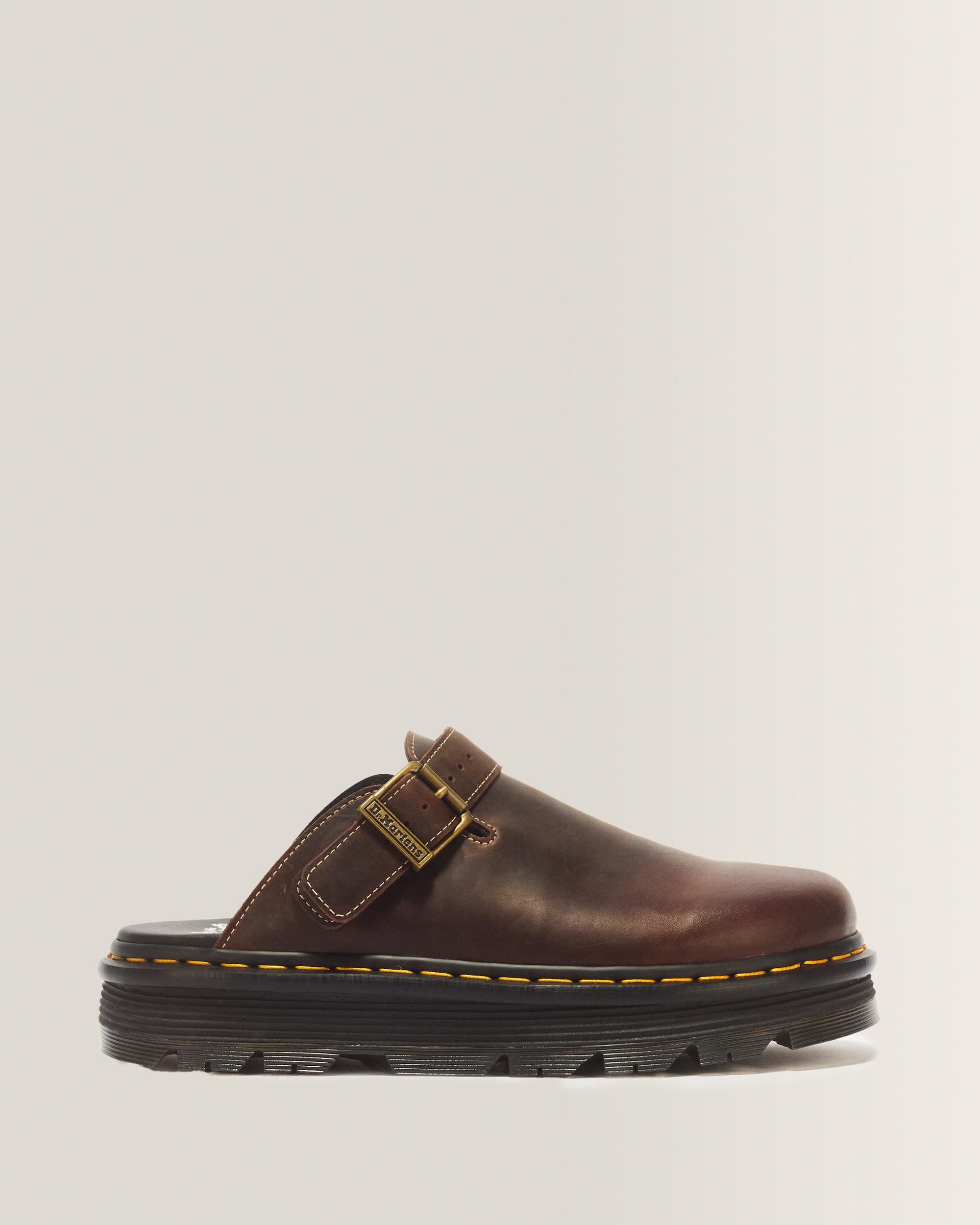 Dr. Martens Zebzag Crazy Horse Leren Mules in Bruin,